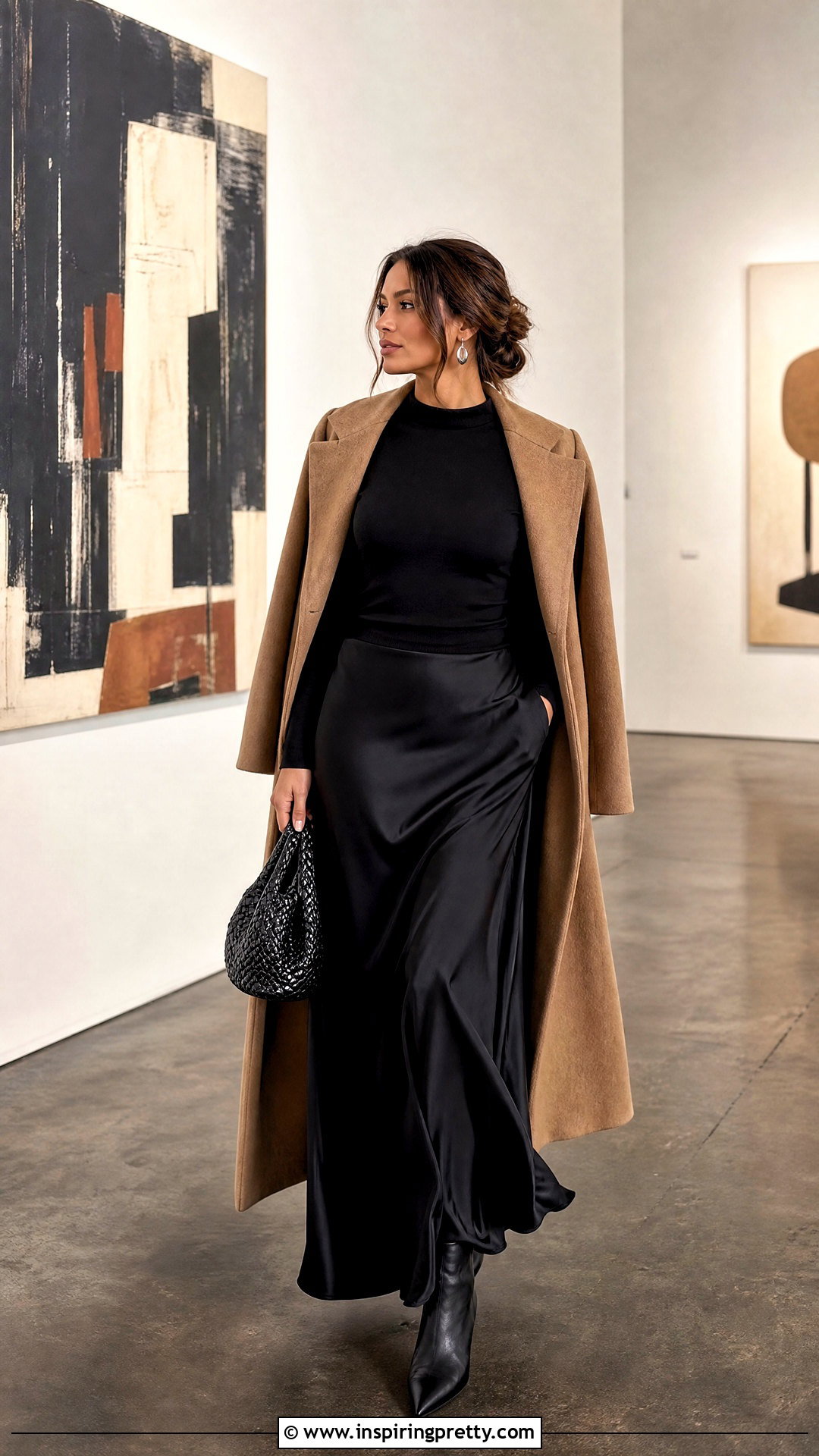 Black Full Sleeve Top With Black Maxi Skirt - 50 black full sleeve top outfits