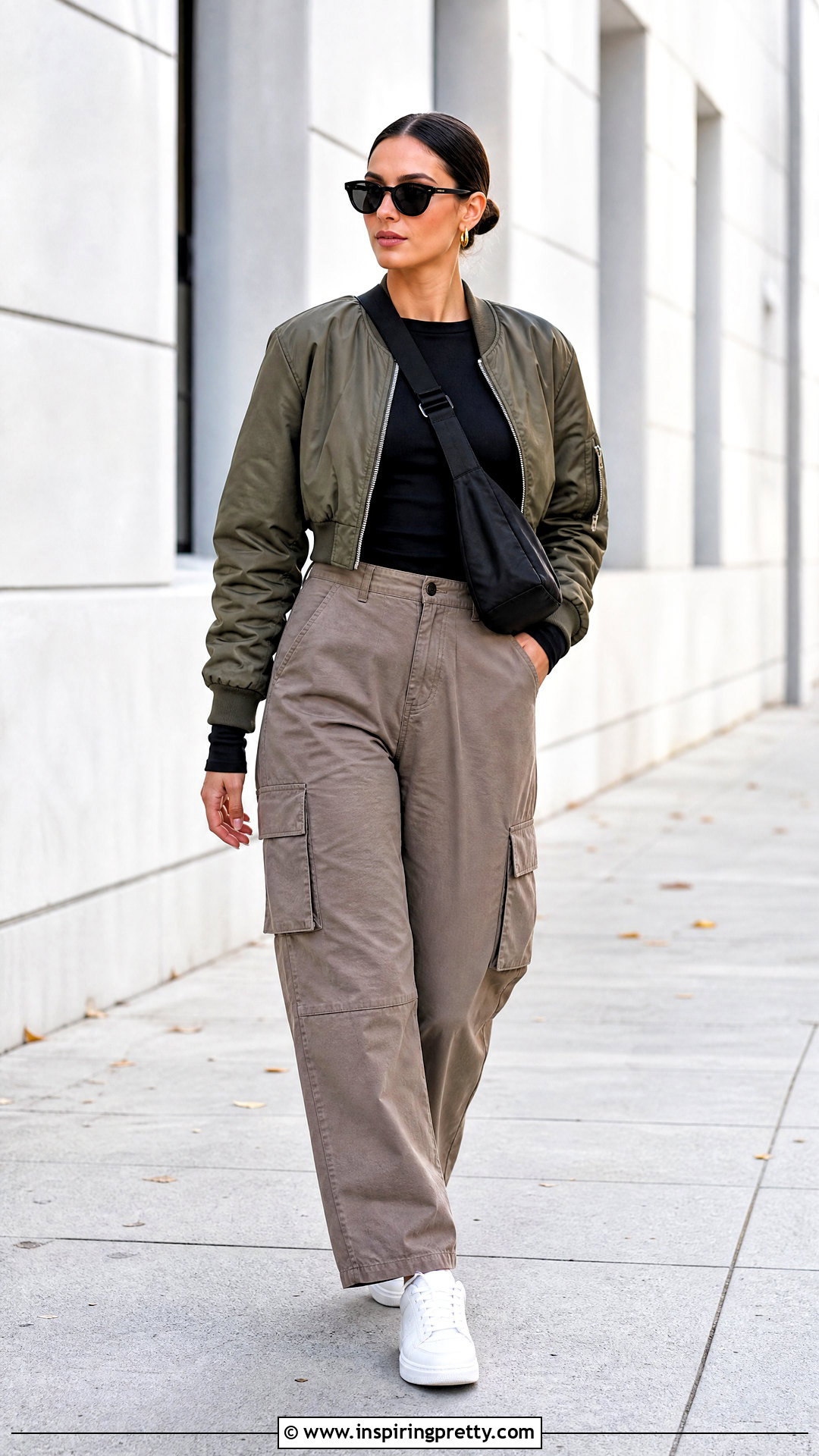 Black Full Sleeve Top With Bomber Jacket - 50 black full sleeve top outfit ideas