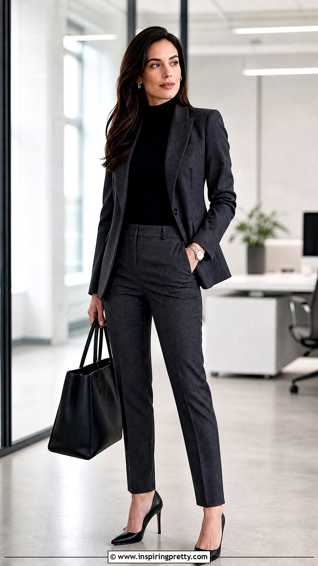 Black Full Sleeve Top With Matching Suit - 50 black full sleeve top outfit ideas