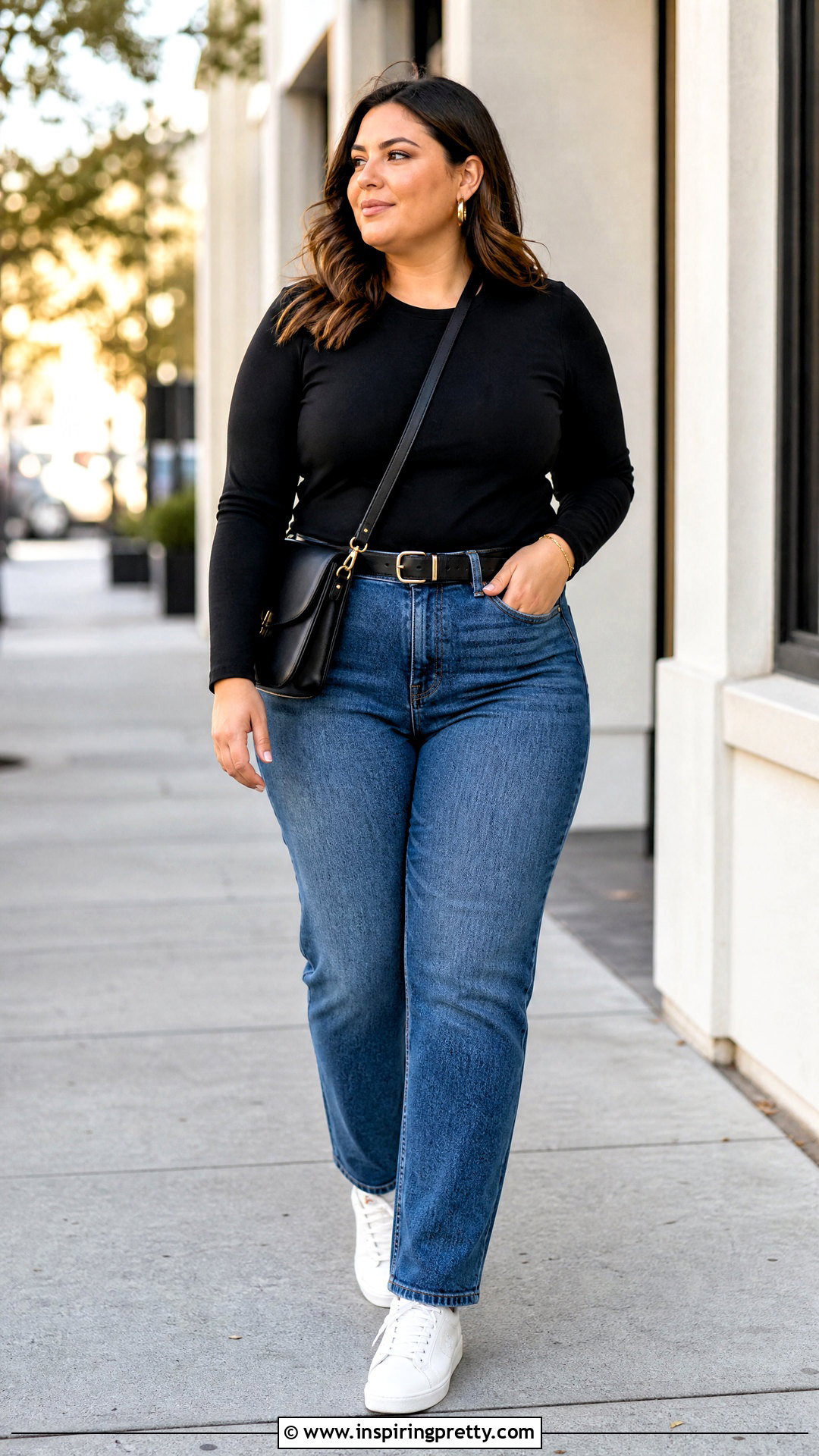 Black Full Sleeve Top With Straight Leg Jeans - 50 black full sleeve top outfits