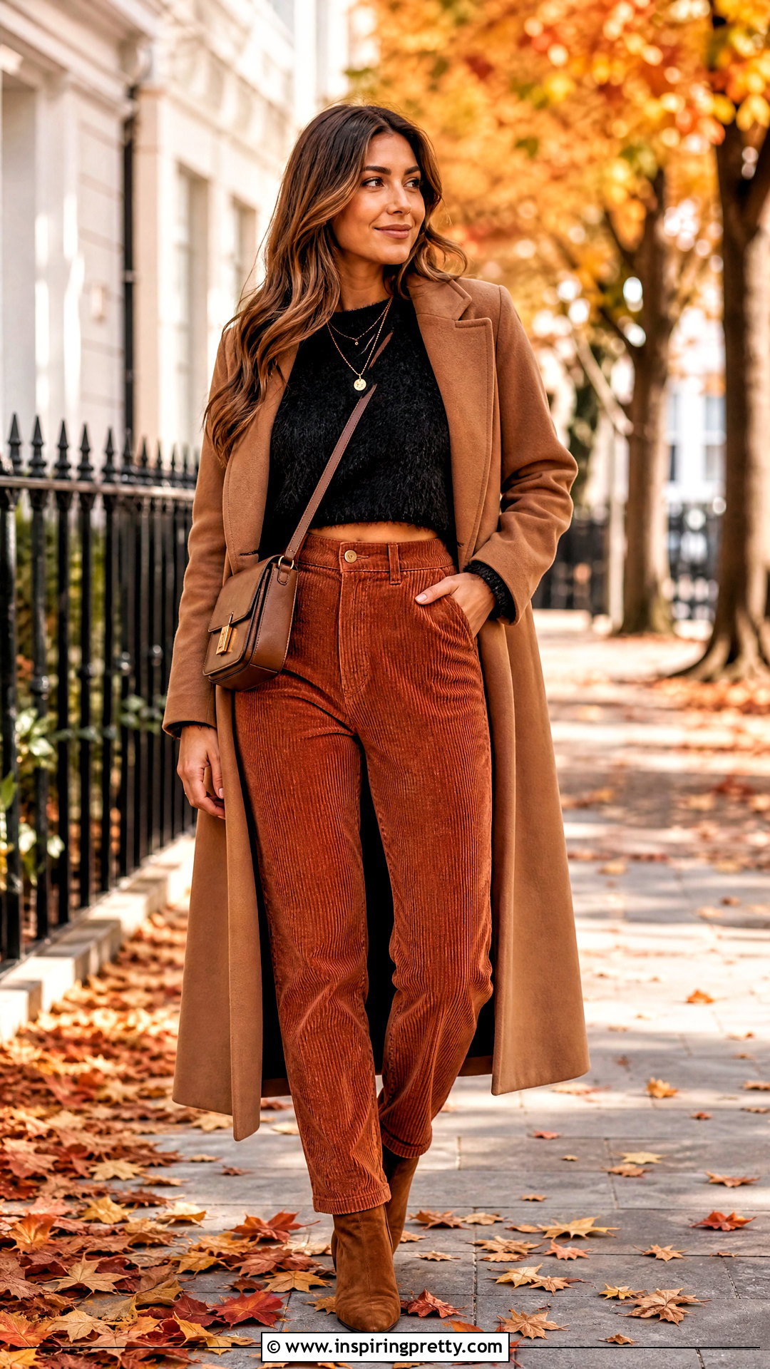 Black Fuzzy Top With Corduroy Pants - 25 black fuzzy top outfit ideas