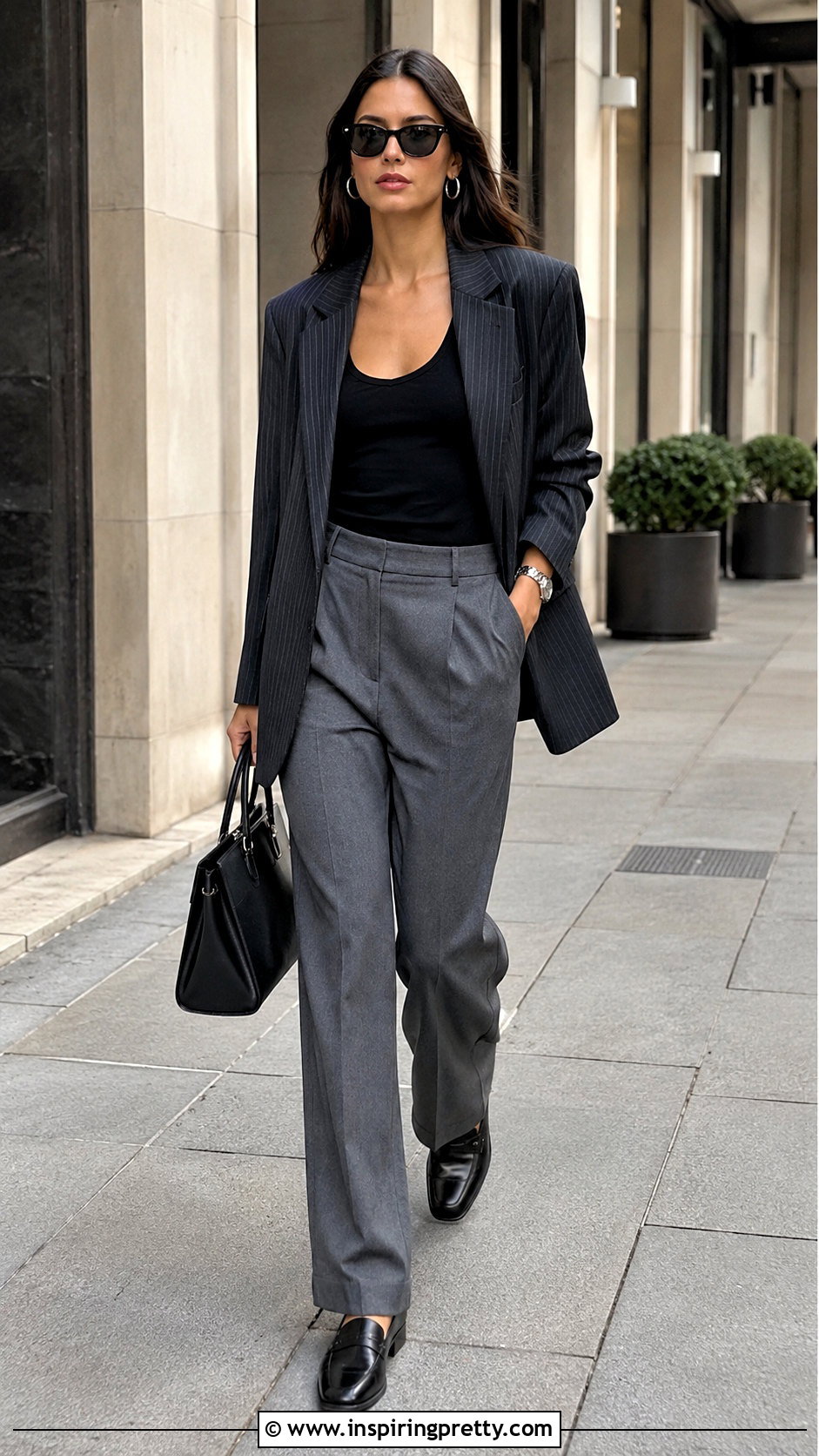 Black Harris Dickinson Tank Top With Oversized Blazer - 20 Harris Dickinson Tank Tops