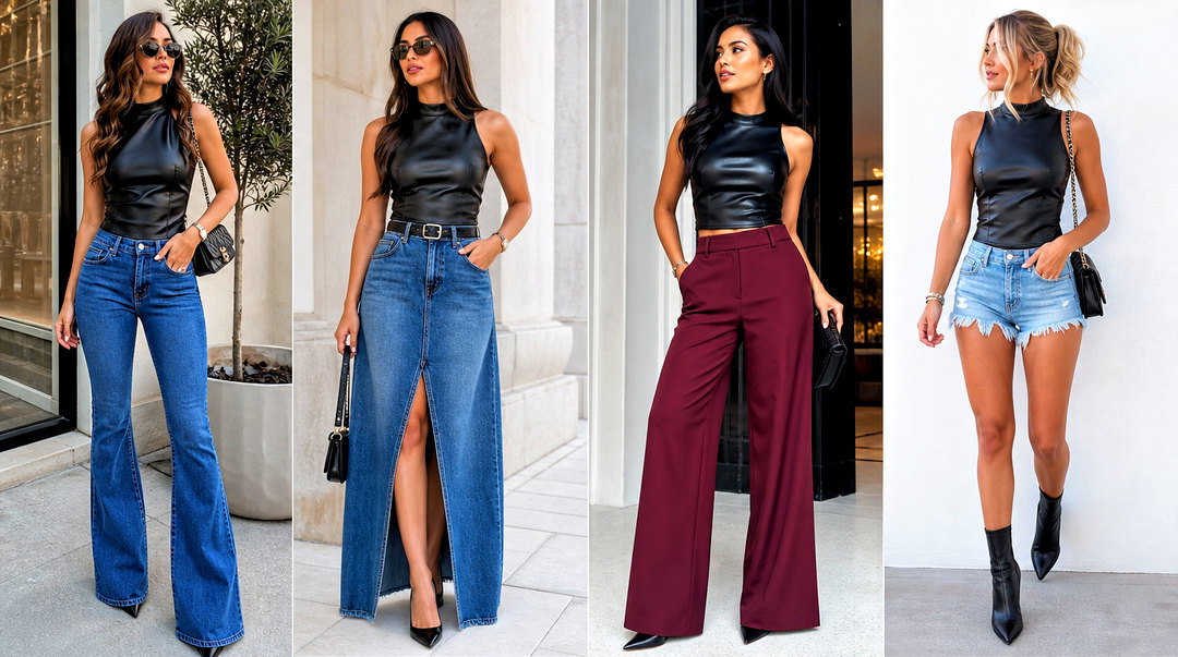 50 Black Leather Top Outfit Ideas for Edgy Night-Out Style