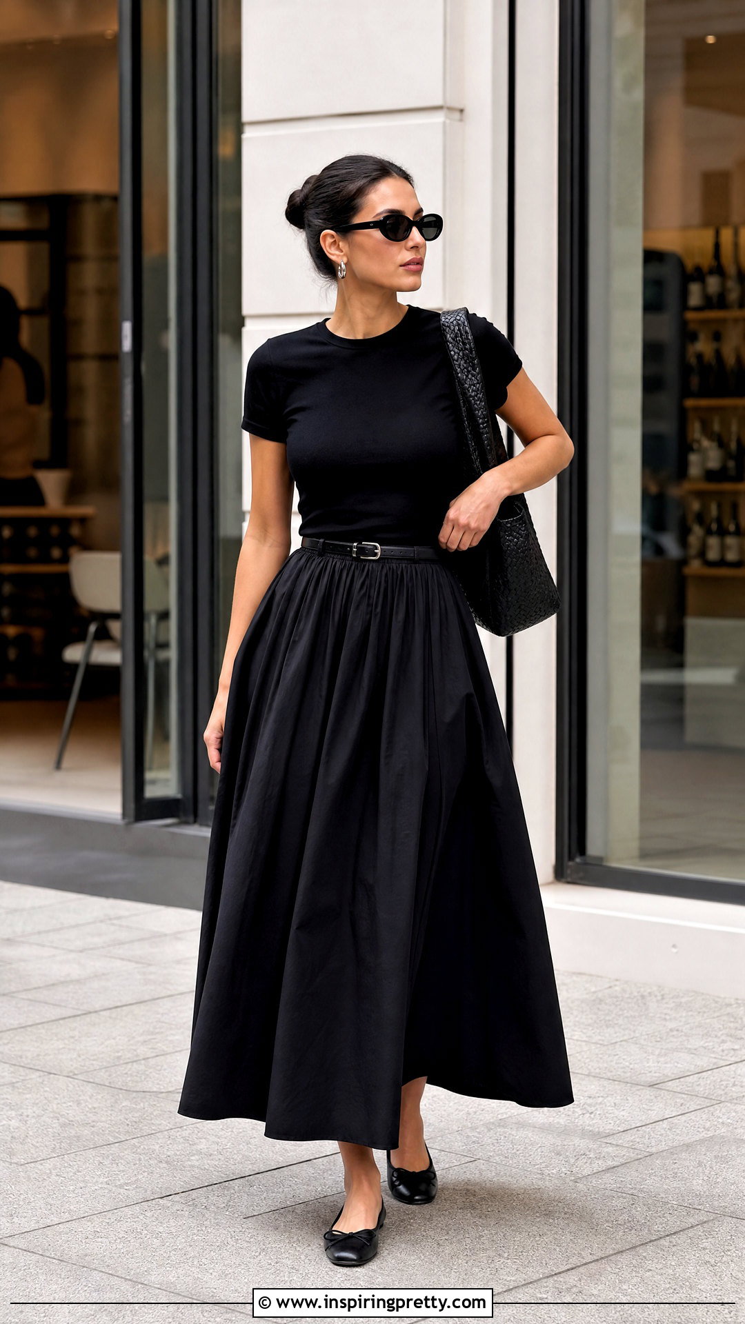 Black Long Skirt And Black Top Outfit - 50 long skirt and top casual outfits