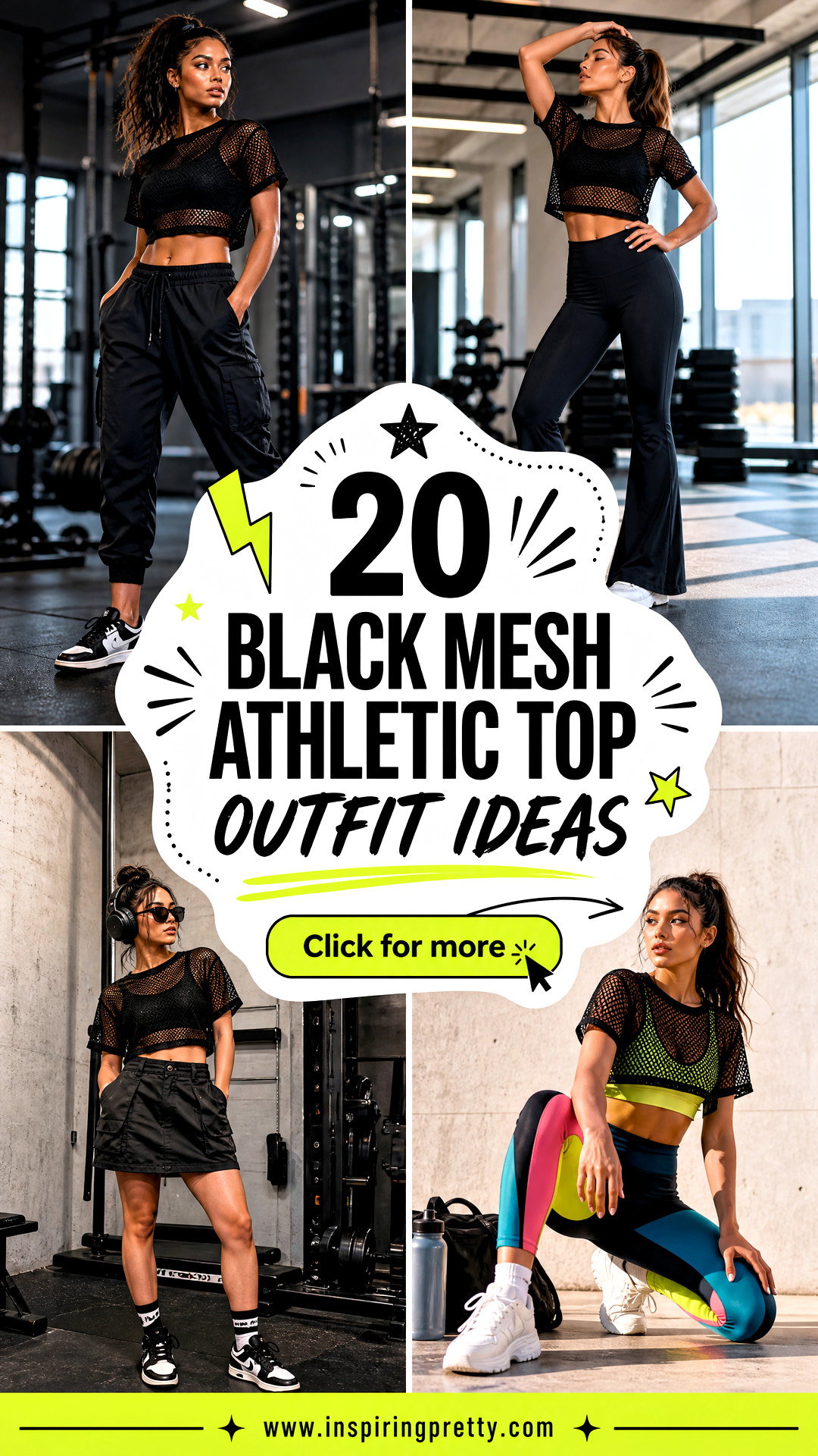 20 Black Mesh Athletic Top Outfit Ideas for Stylish Workouts - 20 Black Mesh Athletic Top Outfit Ideas for Stylish Workouts
