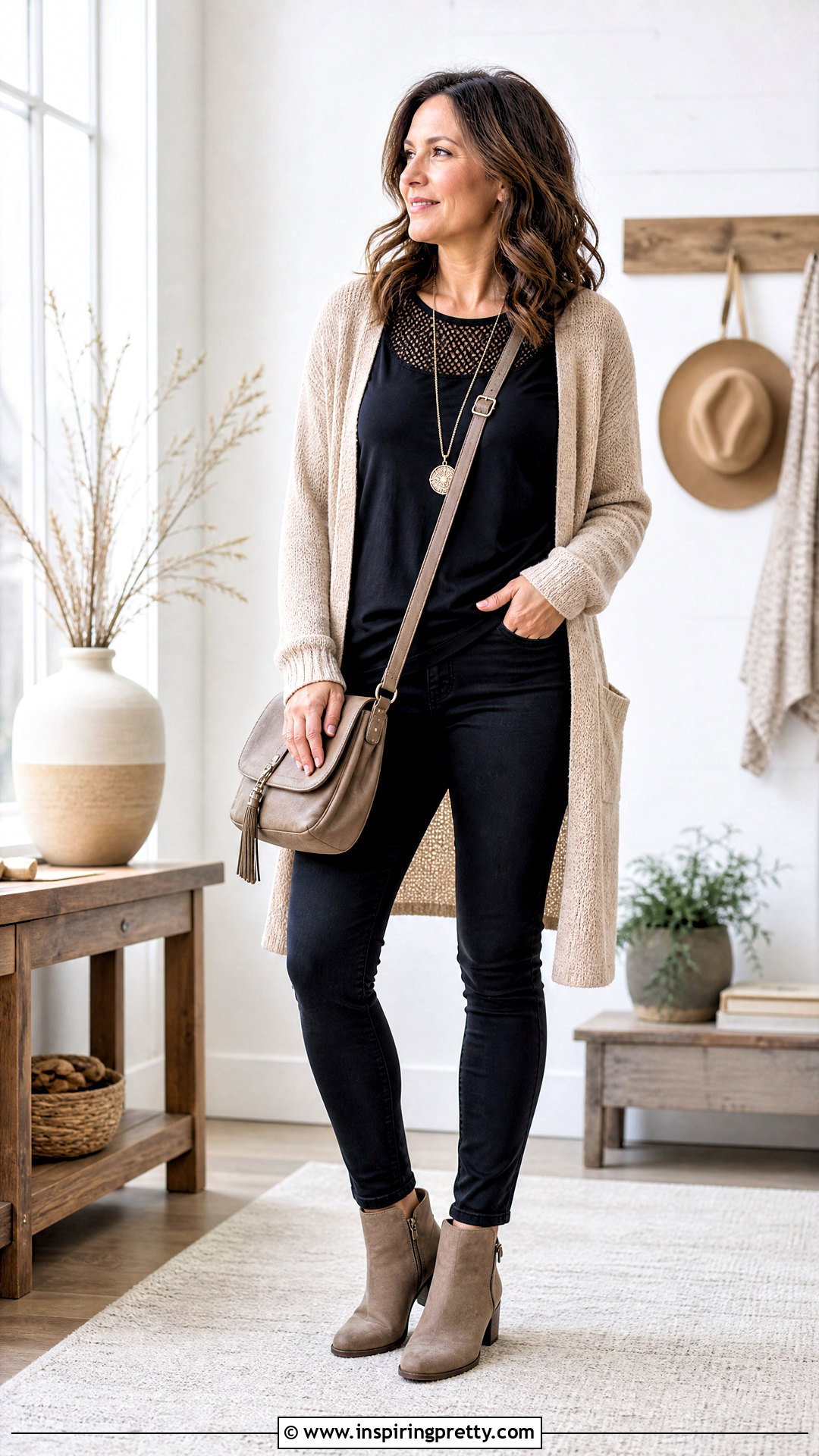Black Net Top With Long Cardigan - 50 black net top outfit ideas