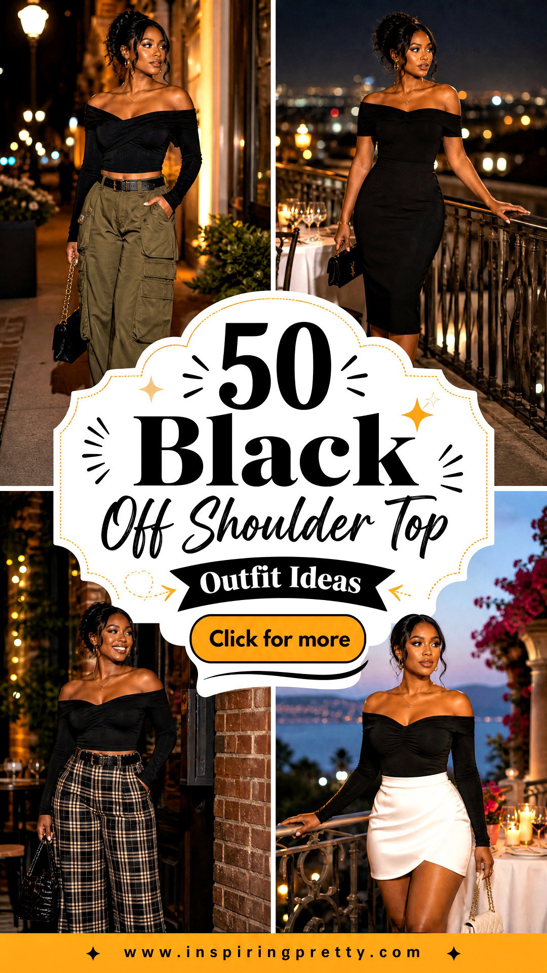 50 Black Off Shoulder Top Outfit Ideas for Chic Date-Night Looks - 50 Black Off Shoulder Top Outfit Ideas for Chic Date-Night Looks