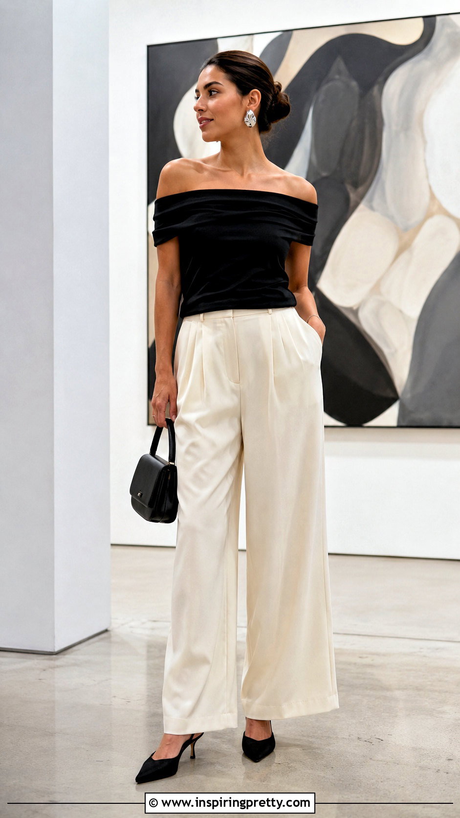 Black Off Shoulder Top Outfit - 50 trendy top outfit ideas