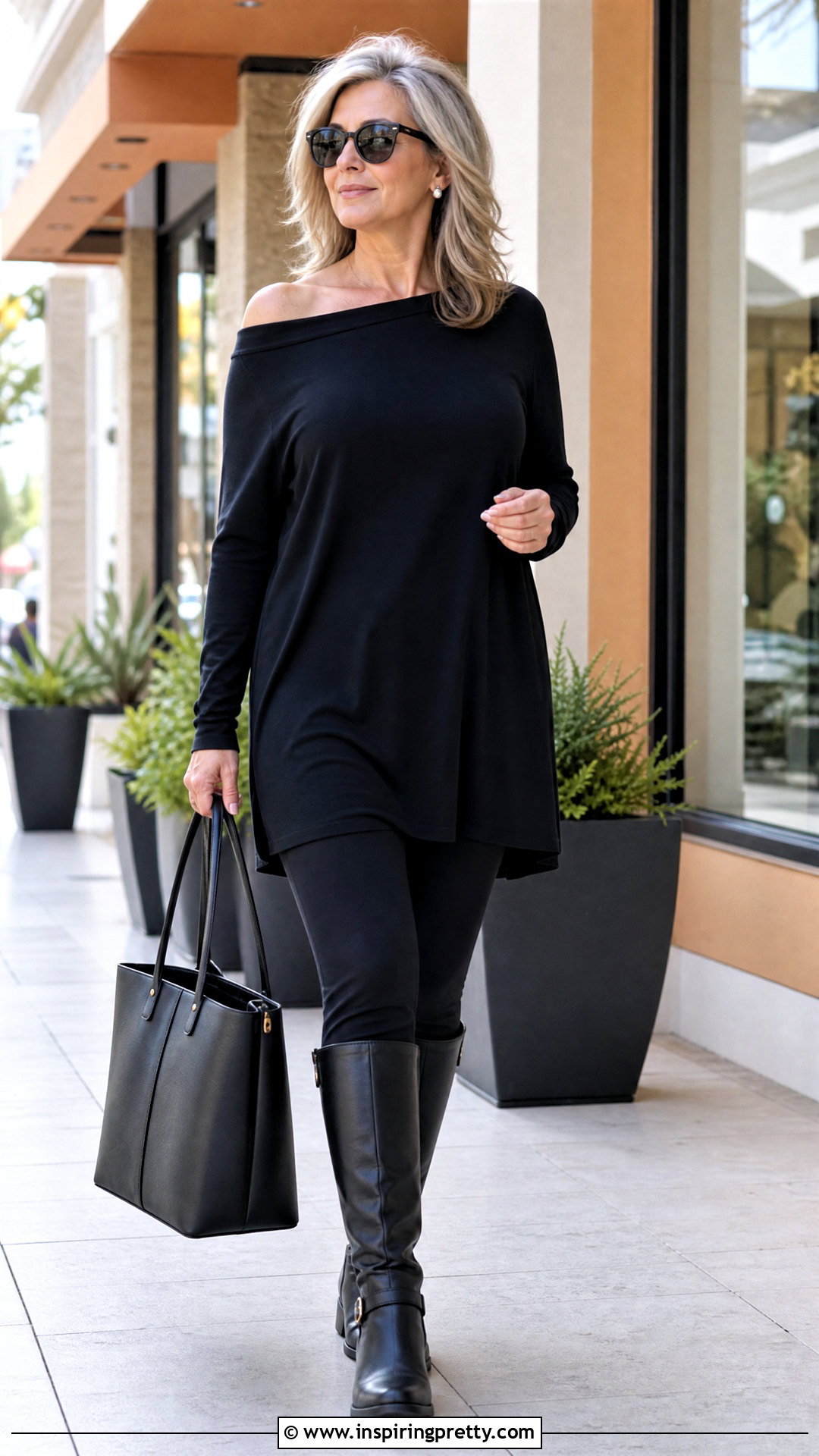 Black Off Shoulder Top With Leggings - 50 black off shoulder top outfit ideas
