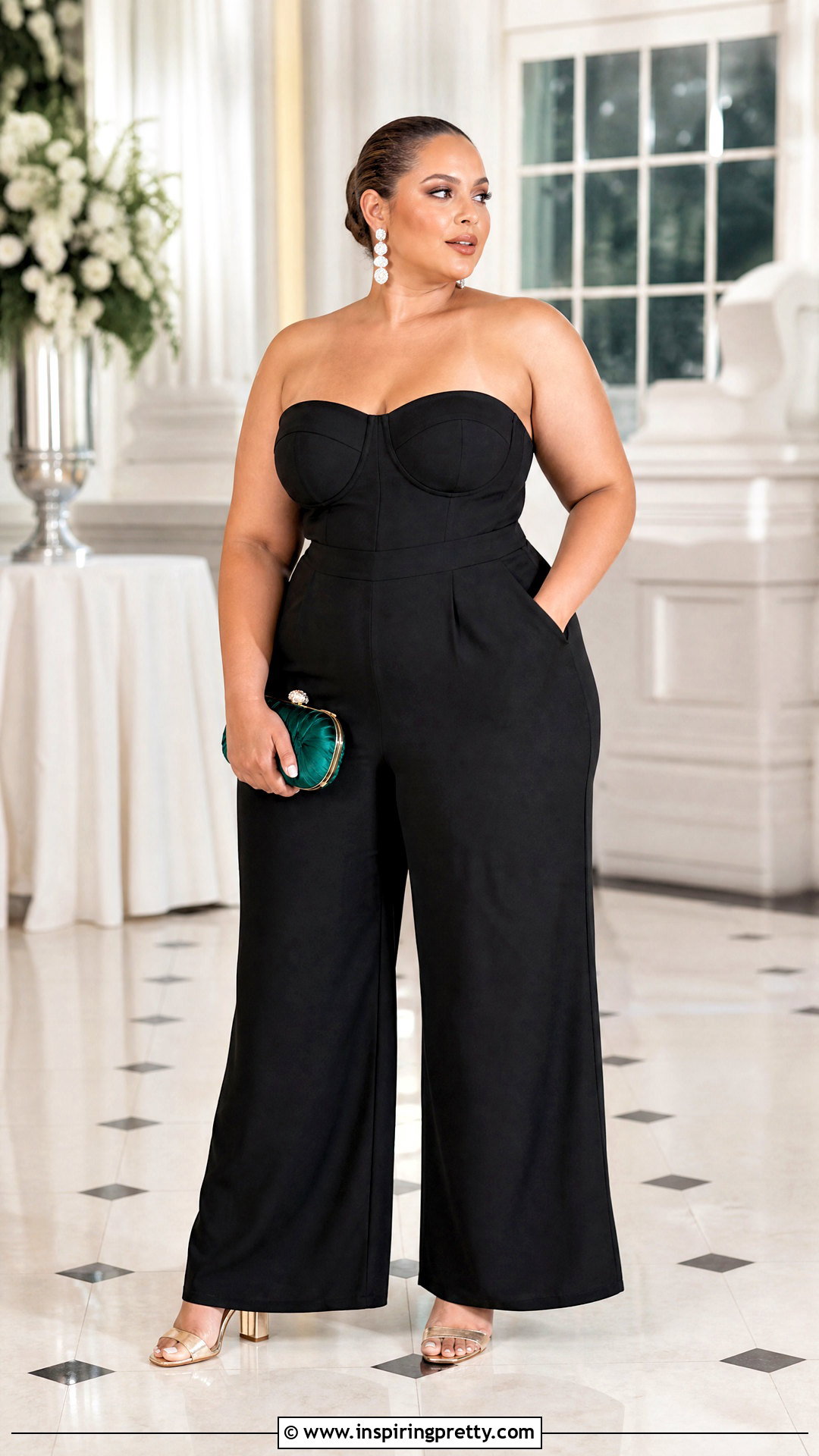 Black Plus Size Tube Top Jumpsuit - 25 Black Tube Top Jumpsuits