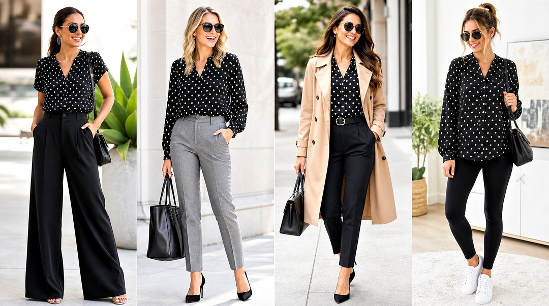 50 Black Polka Dot Top Outfit Ideas for Chic, Playful Style