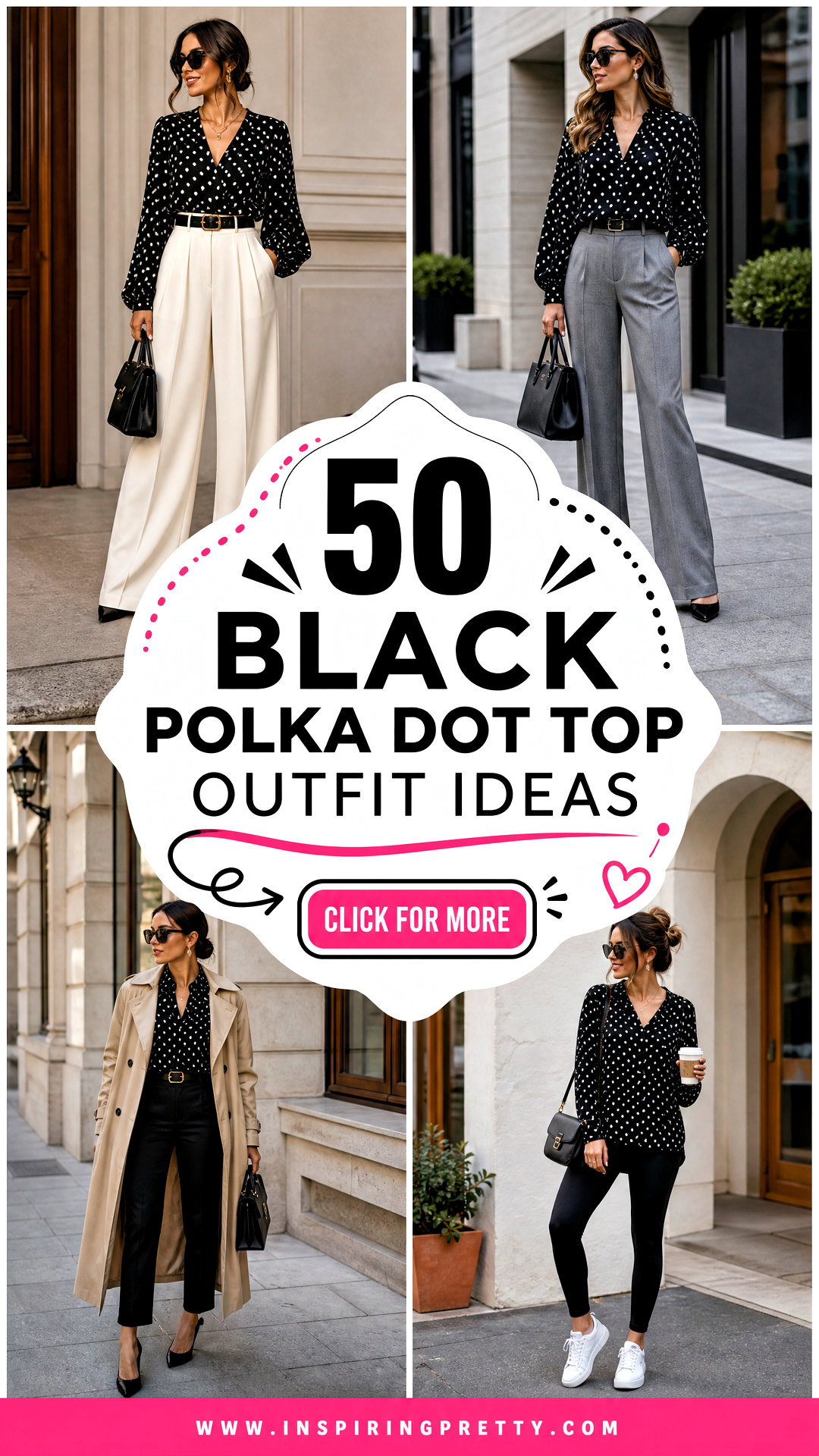 50 Black Polka Dot Top Outfit Ideas for Chic Playful Style - 50 Black Polka Dot Top Outfit Ideas for Chic, Playful Style