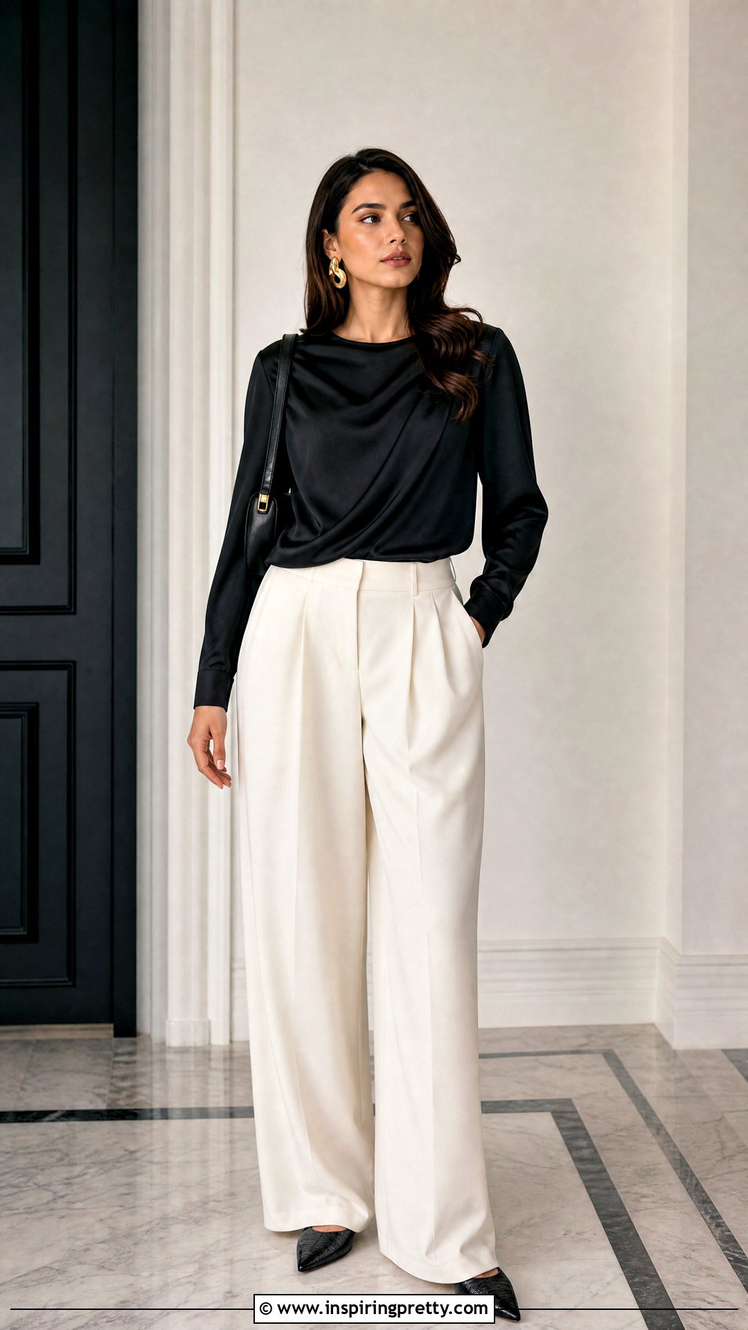 Black Satin Top Outfit - 50 chic top outfit ideas
