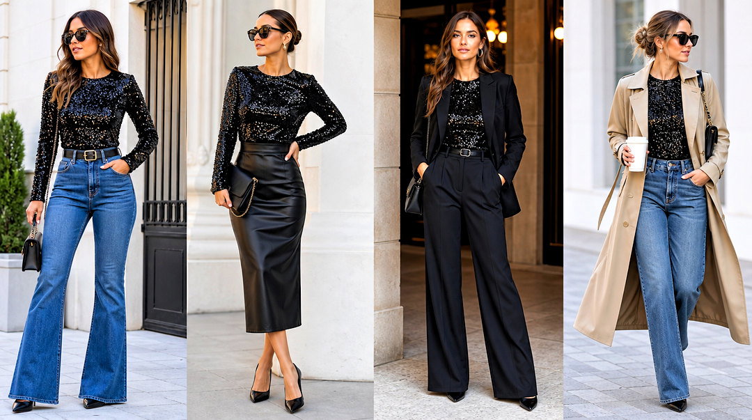 50 Black Sequin Top Outfit Ideas for Dazzling Party Style