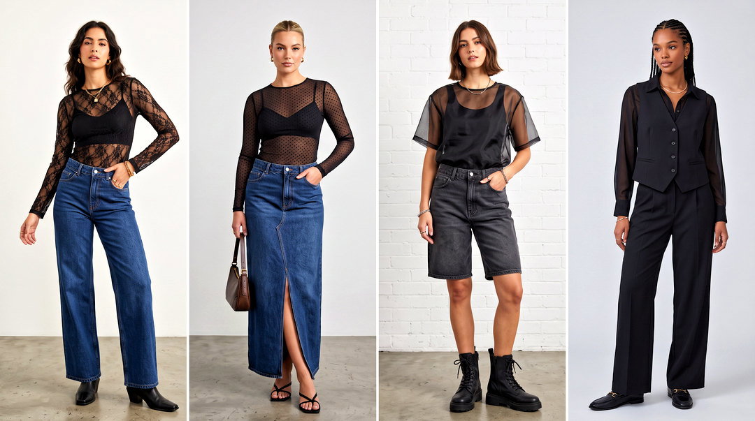 20 Black Sheer Top Fashion Ideas for Chic Evening Looks