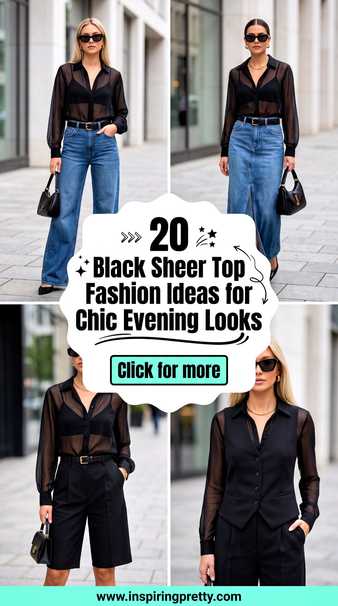 20 Black Sheer Top Fashion Ideas for Chic Evening Looks - 20 Black Sheer Top Fashion Ideas for Chic Evening Looks
