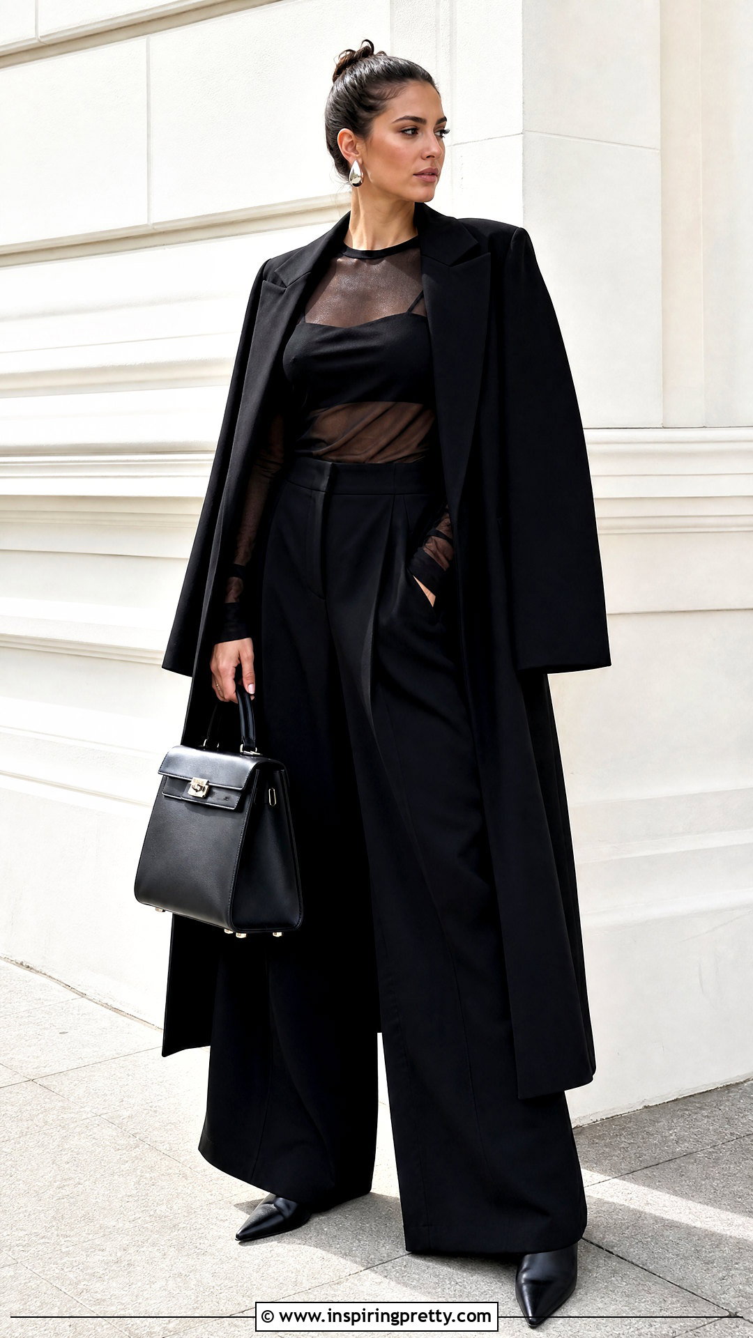 Black Sheer Top With An All Black Outfit - 50 black sheer top outfit ideas