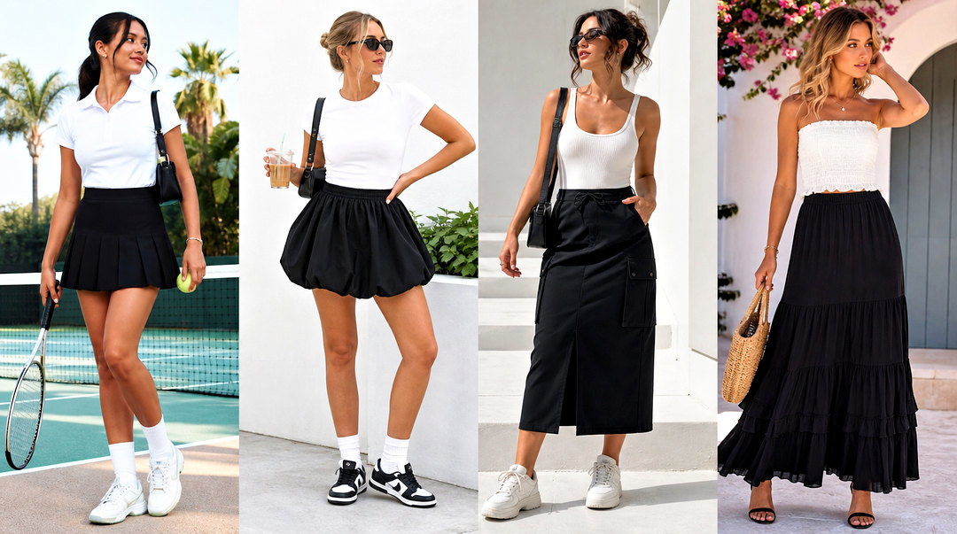 50 Black Skirt and White Top Outfit Ideas for Chic Events