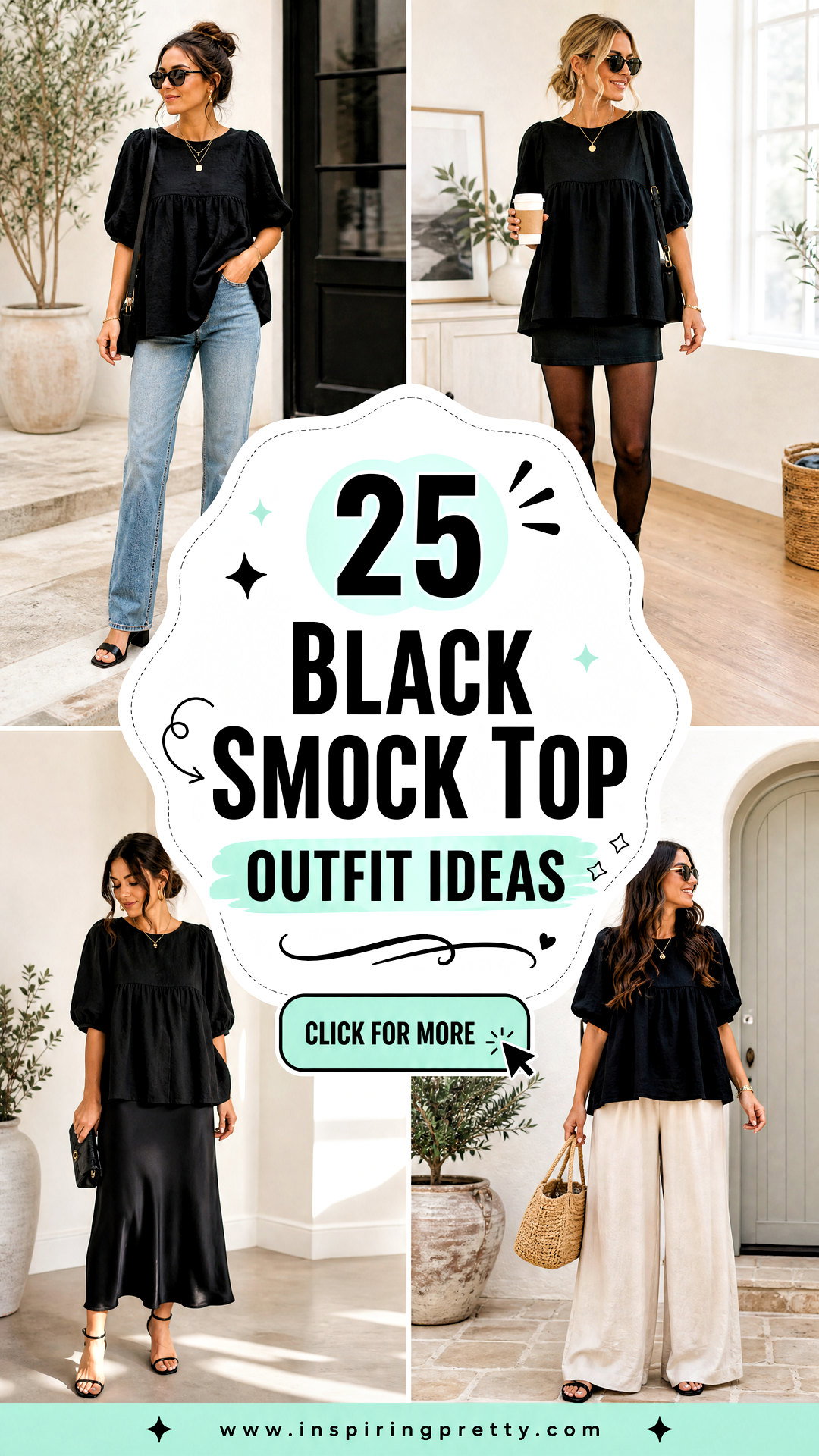 25 Black Smock Top Outfit Ideas for Effortless Chic Style - 25 Black Smock Top Outfit Ideas for Effortless Chic Style
