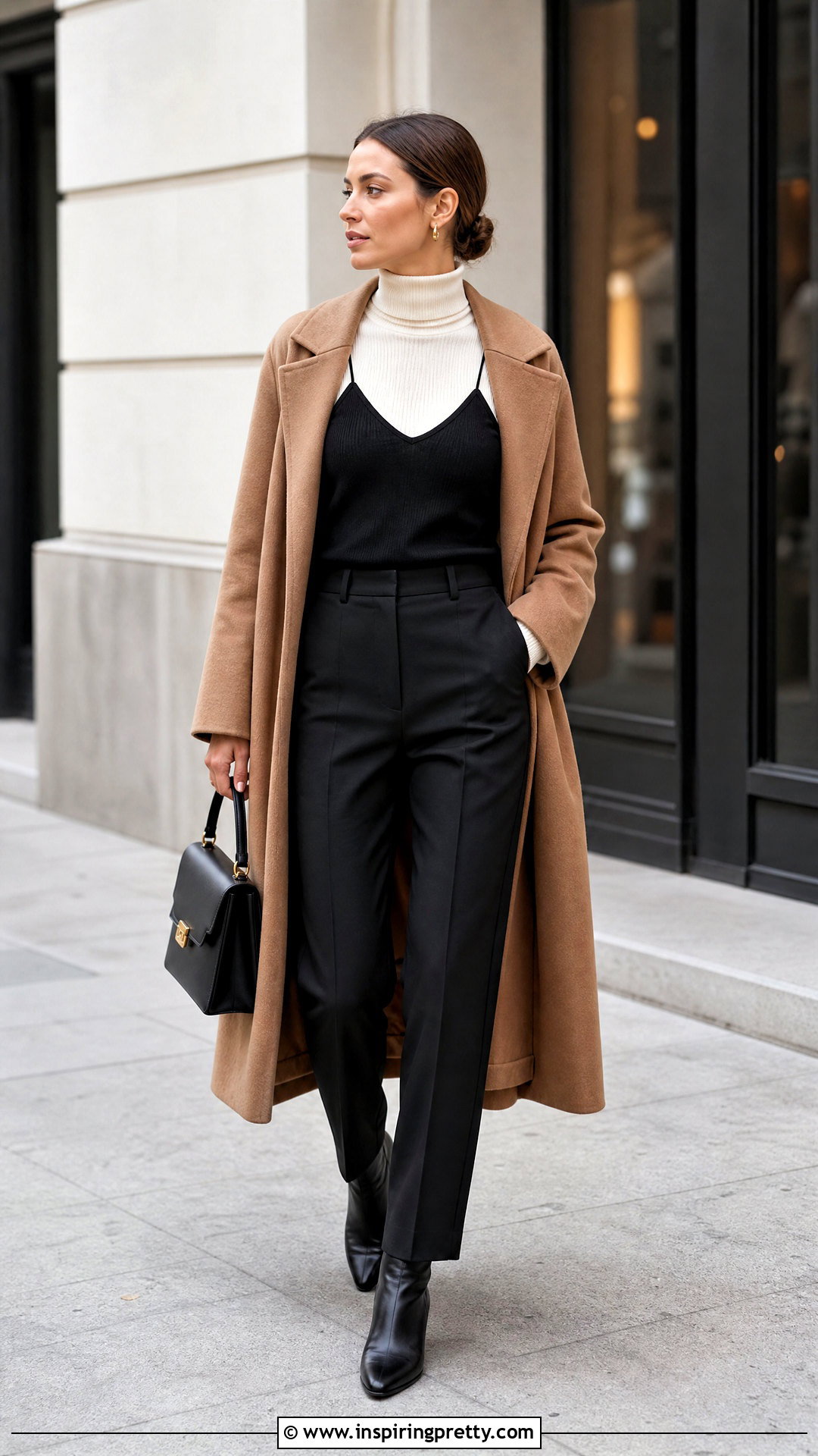 Black Spaghetti Strap Top Over A Turtleneck - 50 black spaghetti strap top outfit ideas