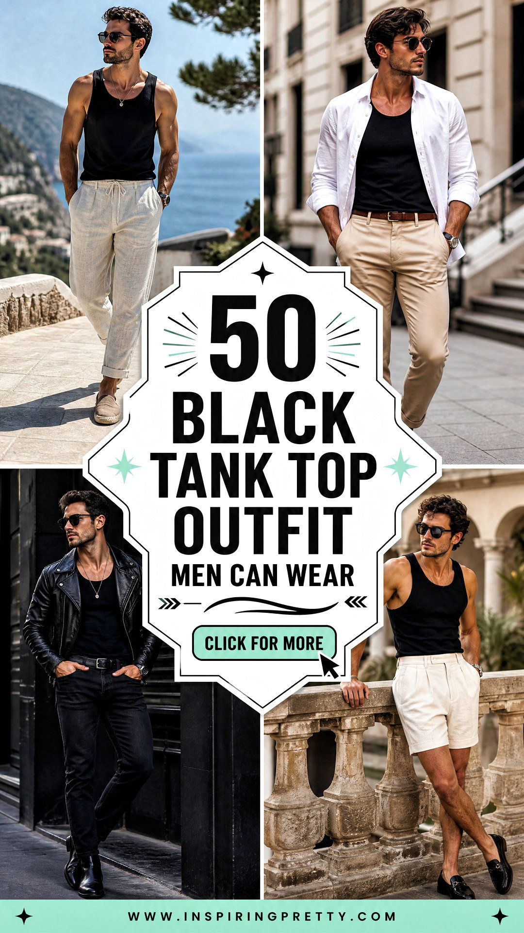 50 Black Tank Top Outfit Men Can Wear for Modern Daily Style - 50 Black Tank Top Outfit Men Can Wear for Modern Daily Style