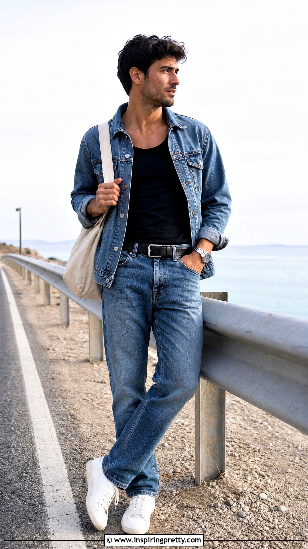 Black Tank Top With Blue Jeans And Denim Jacket - 25 Black Tank Top And Jeans Men