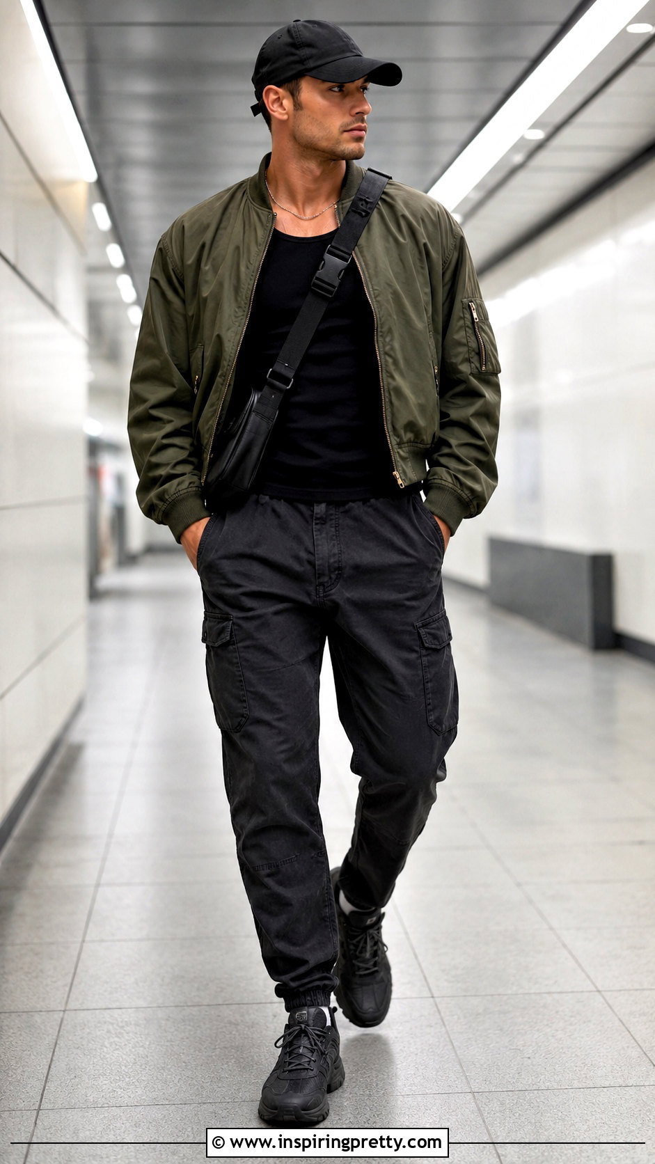 Black Tank Top With Bomber Jacket - 20 men’s black tank tops