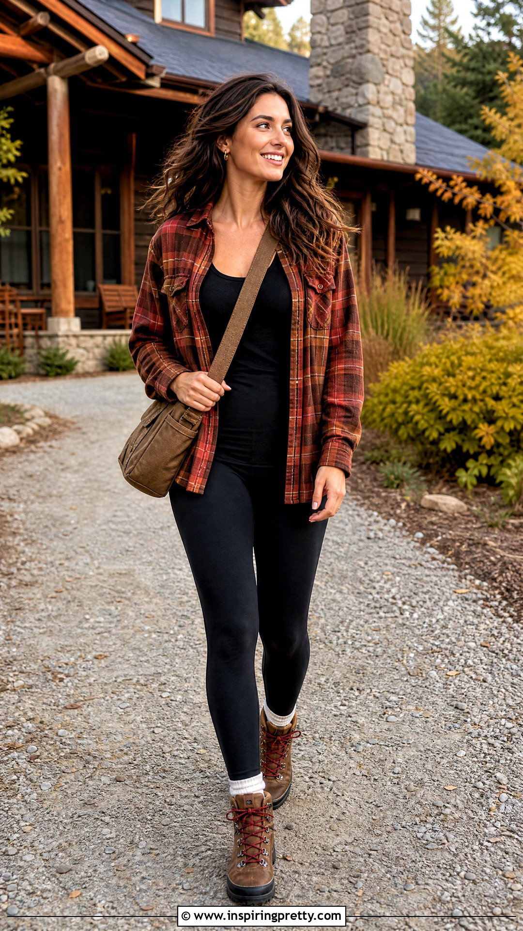 Black Tank Top With Flannel Shirt And Leggings - 50 black tank top outfit ideas