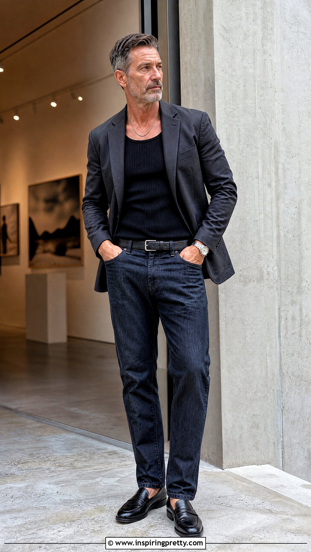 Black Tank Top With Jeans And Casual Blazer - 25 Black Tank Top And Jeans Men