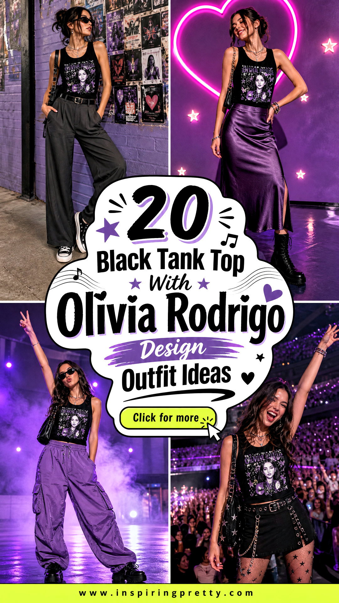20 Black Tank Top With Olivia Rodrigo Design Outfit Ideas - 20 Black Tank Top With Olivia Rodrigo Design Outfit Ideas