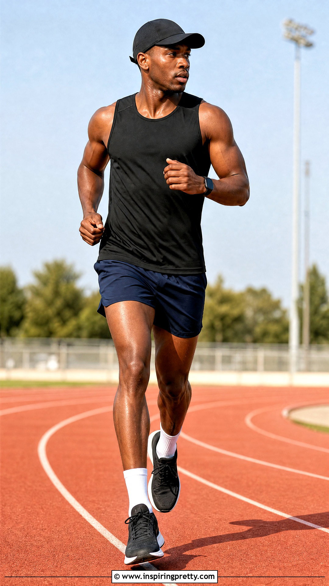 Black Tank Top With Running Shorts And Training Shoes - 50 black tank top outfit men