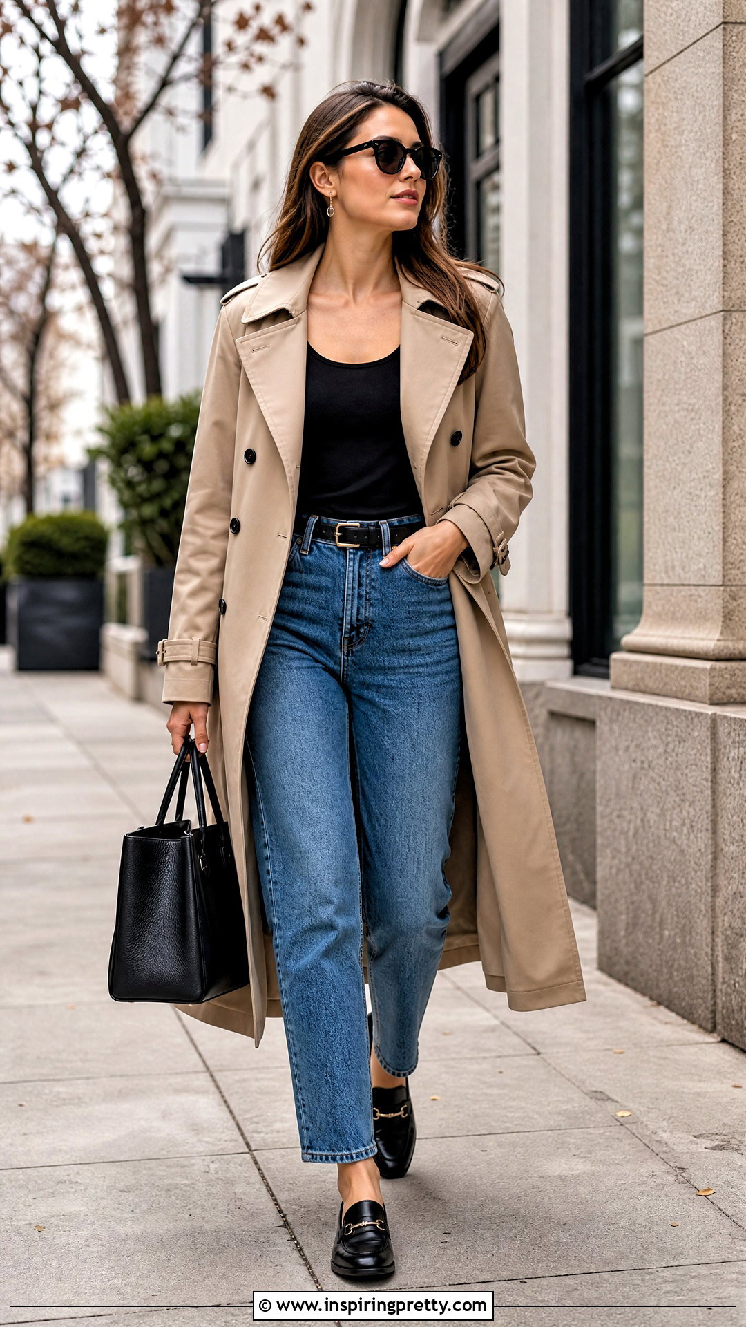 Black Tank Top With Trench Coat - 50 black tank top outfit aesthetics