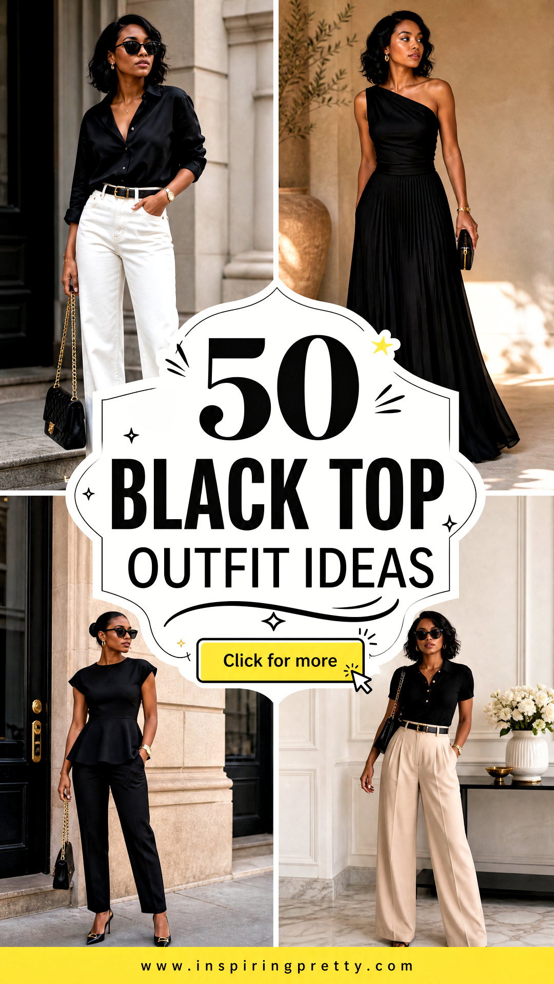 50 Black Top Outfit Ideas for Chic Looks on Any Occasion - 50 Black Top Outfit Ideas for Chic Looks on Any Occasion