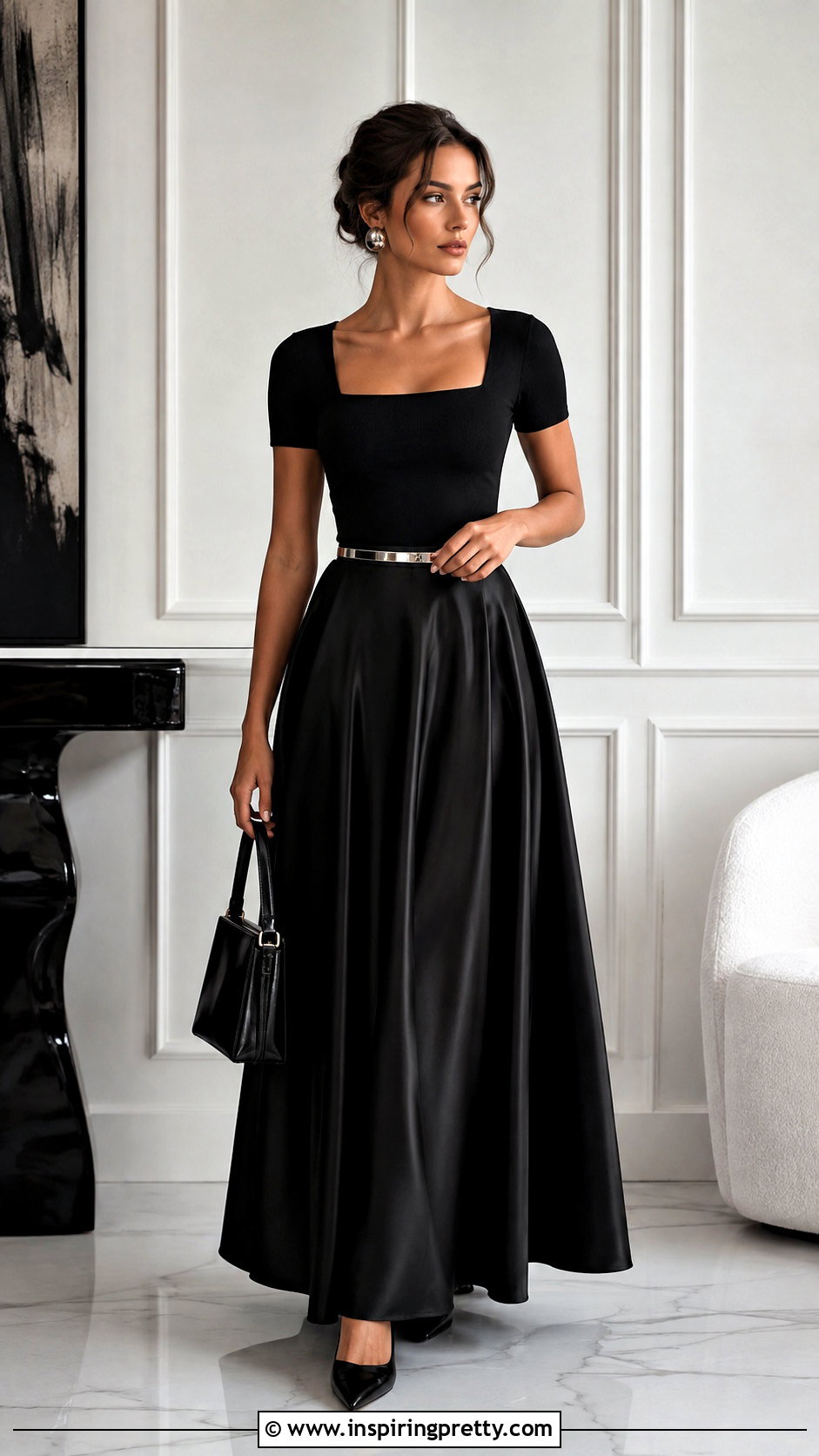 Black Top With Black Skirt - What Color Top Goes With Black Skirt (25 Ways)