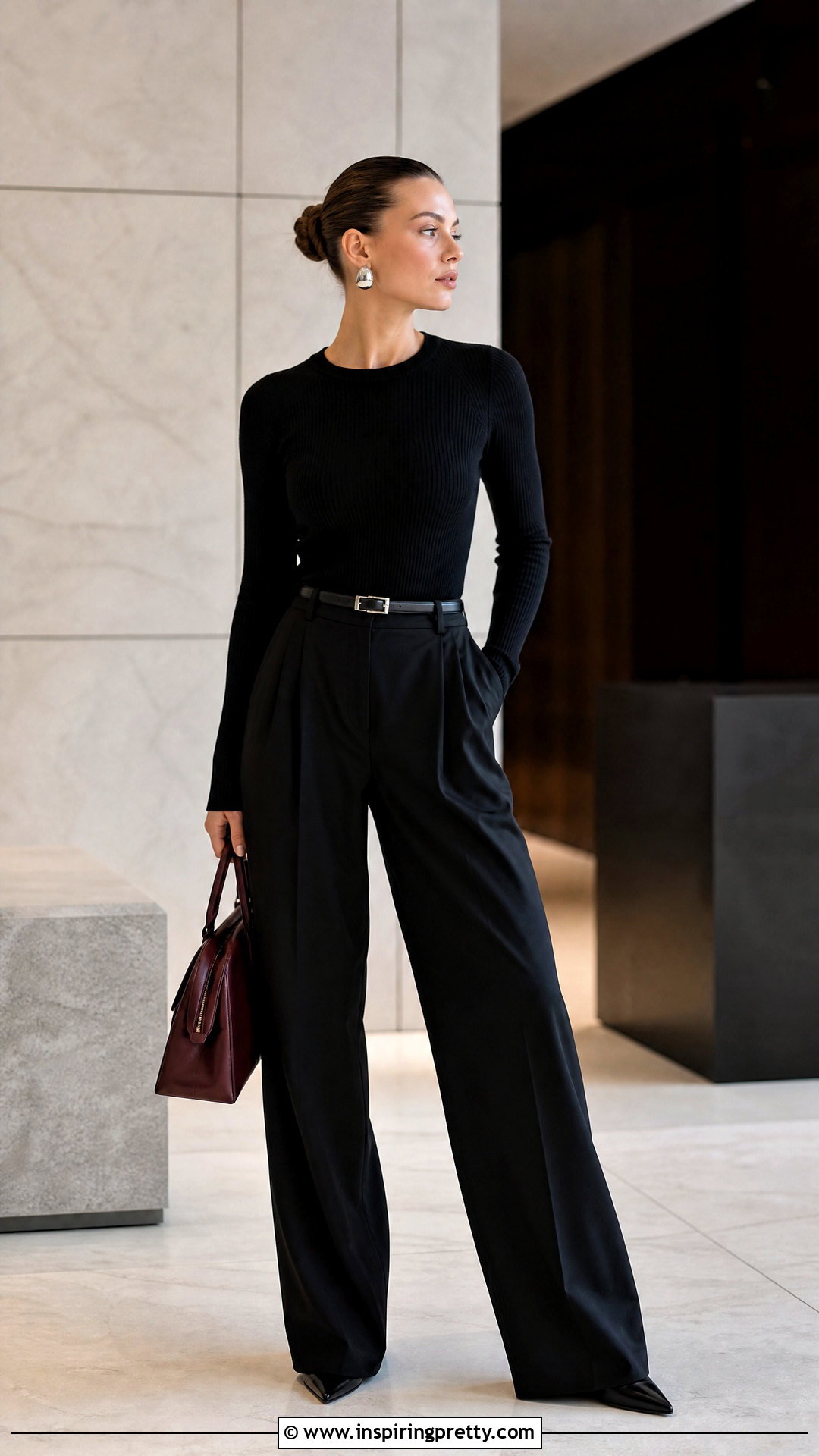Black Top With Black Trousers - 50 black top outfits