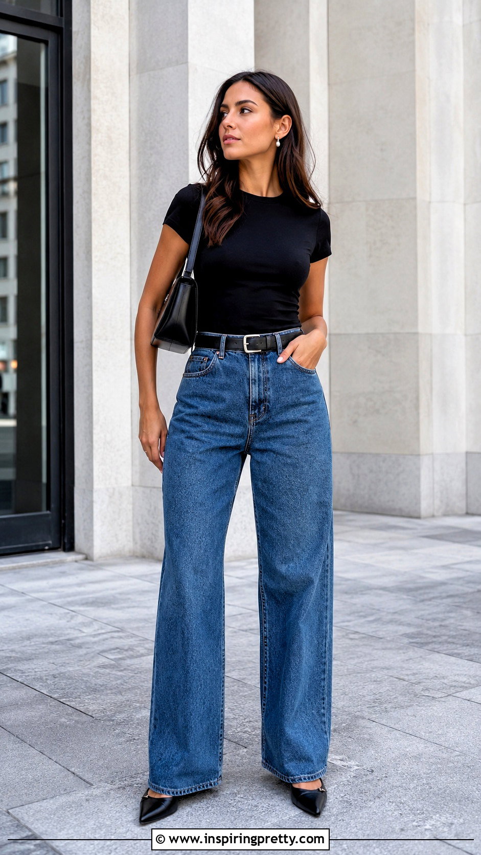 Black Top With Blue Jeans - What Color Top Goes With Blue Jeans (20 Ways)