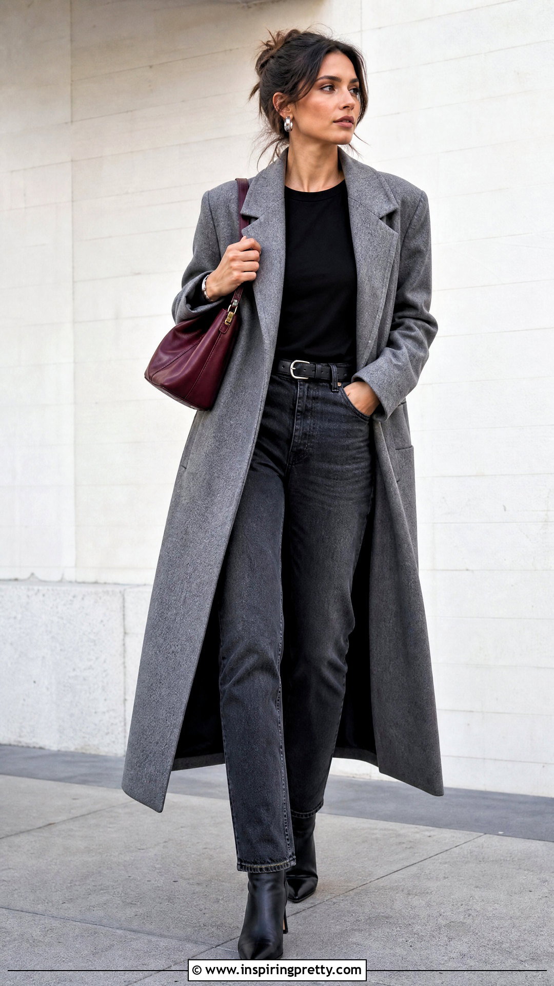 Black Top With Gray Jeans - 50 basic black top outfit ideas