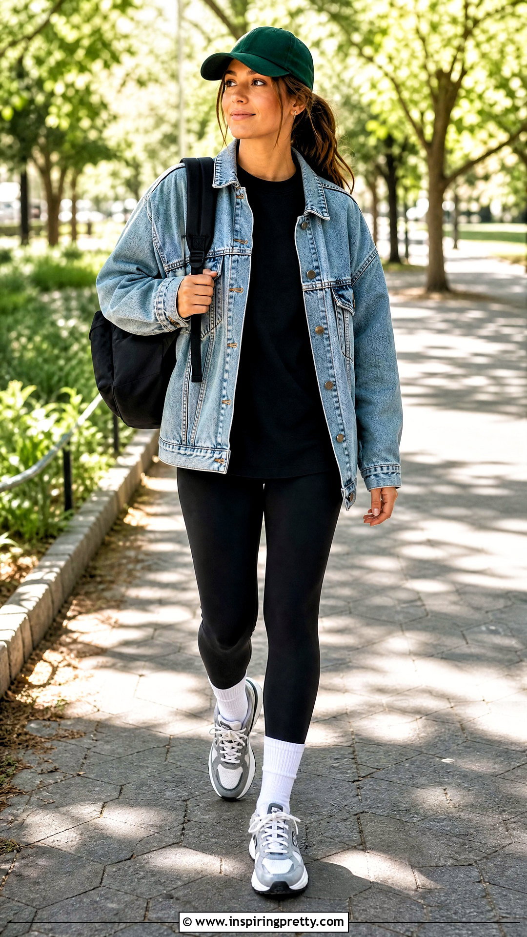 Black Top With Leggings And Denim Jacket - 50 black top outfit casual ideas