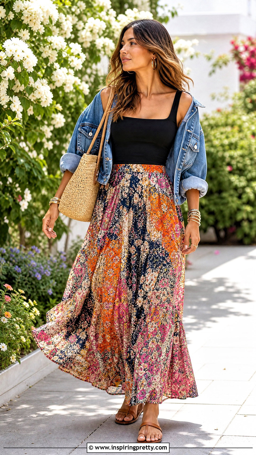 Black Top With Maxi Skirt - 50 black top outfits