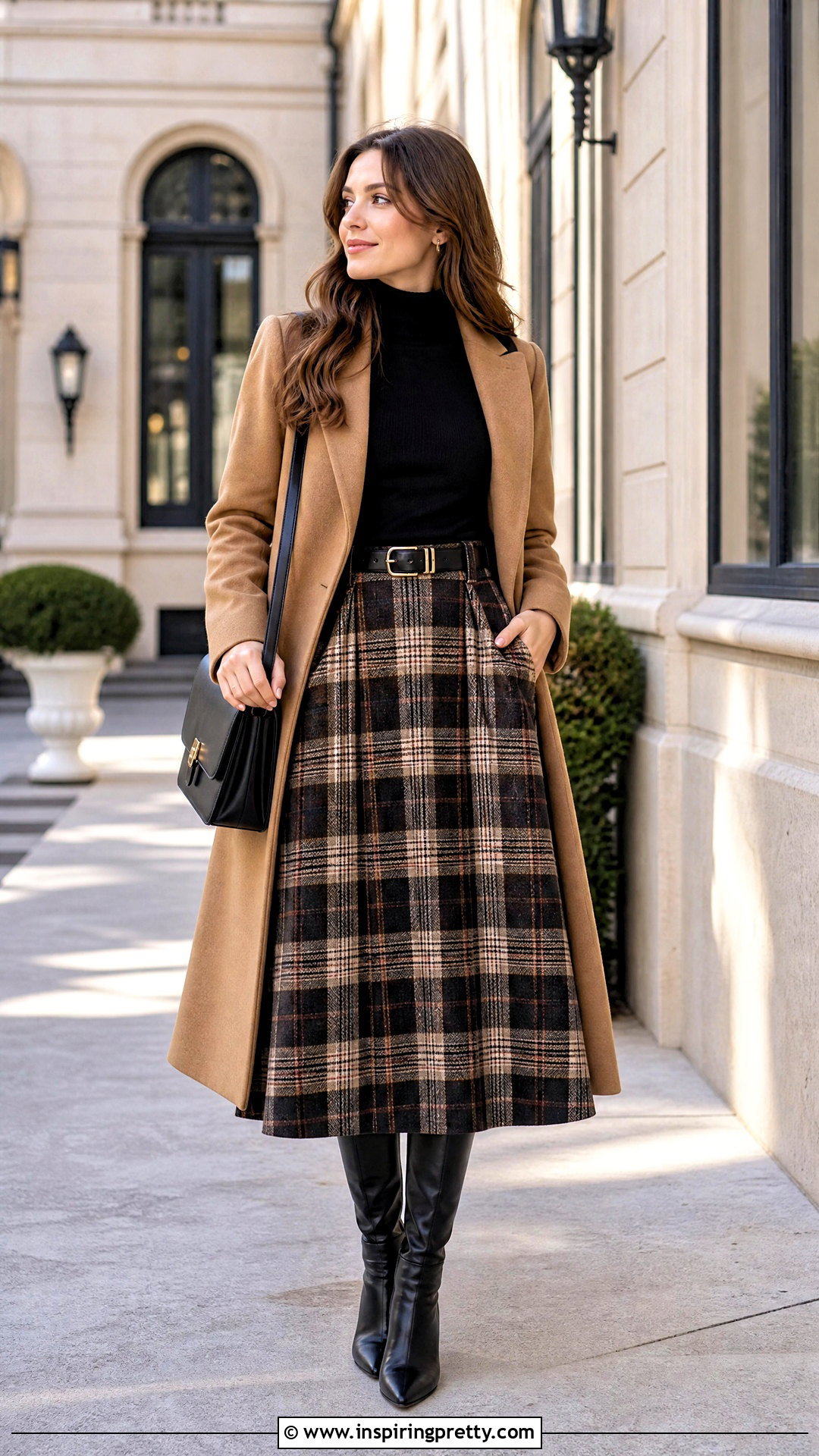 Black Top With Plaid Skirt - 50 black top outfits
