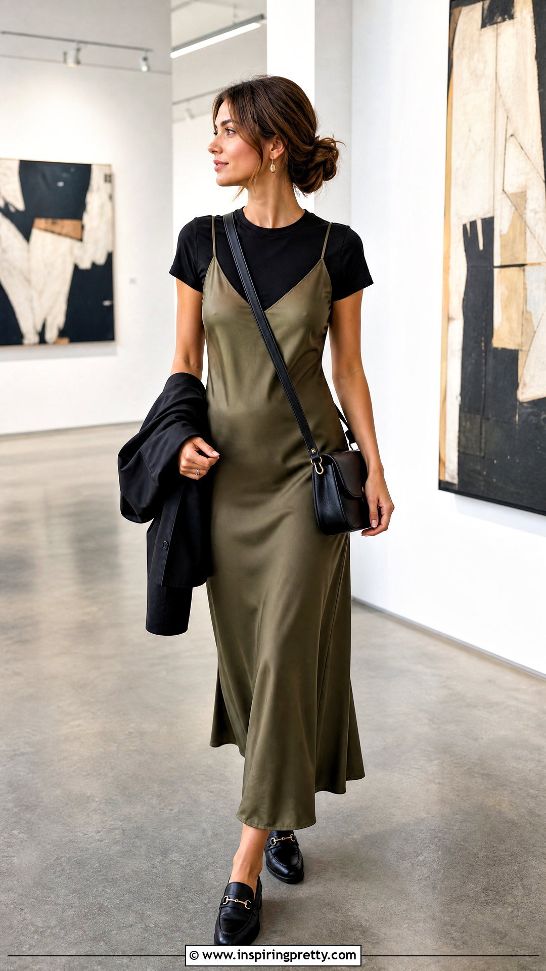 Black Top With Slip Dress - 50 black top outfits