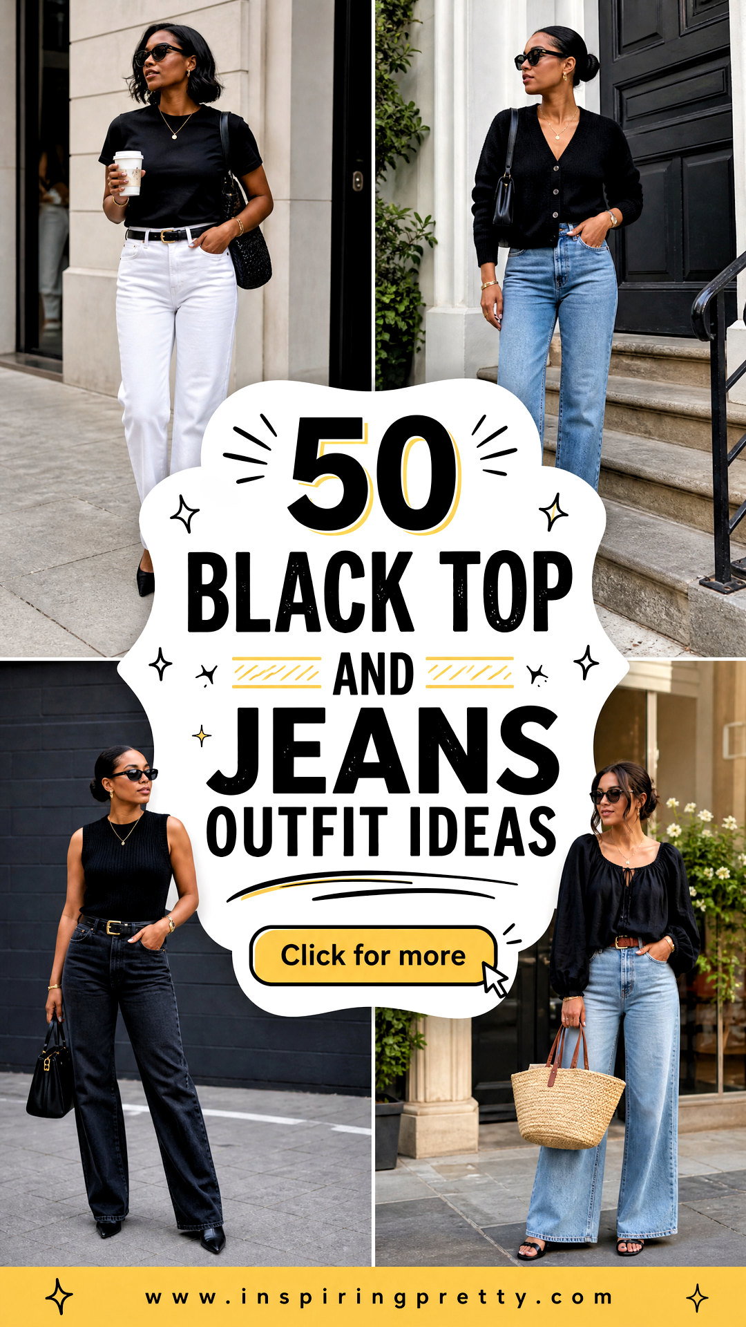 50 Black Top and Jeans Outfit Ideas for Effortless Style - 50 Black Top and Jeans Outfit Ideas for Effortless Style