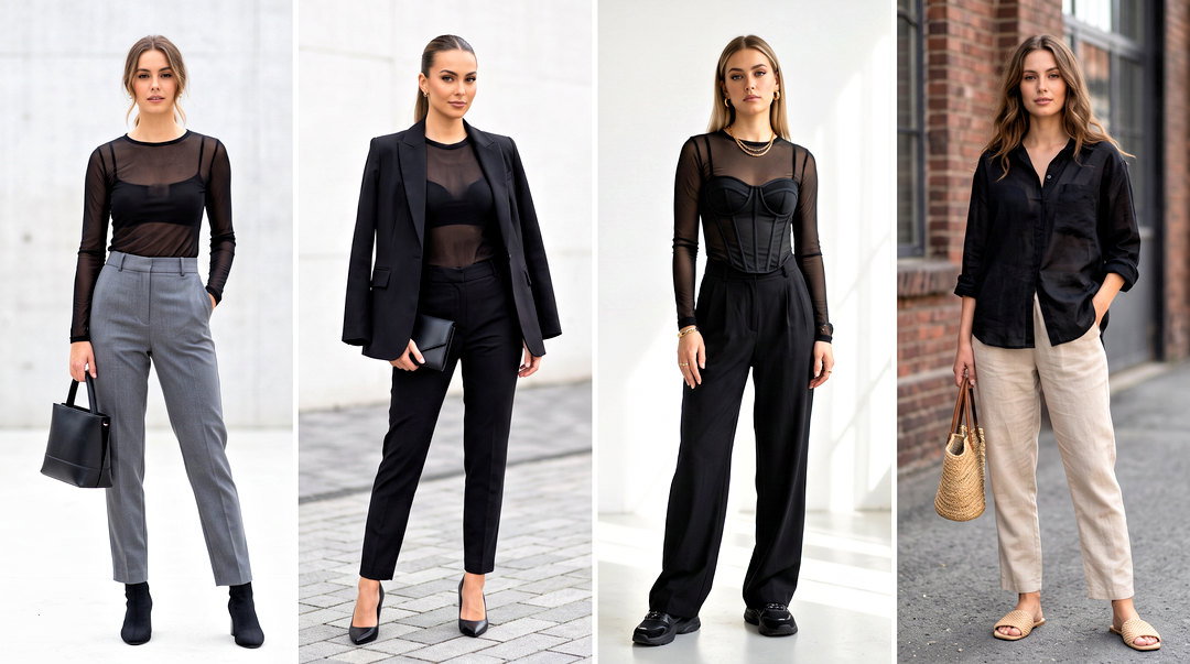 50 Black Transparent Top Outfit Ideas for Chic Layering