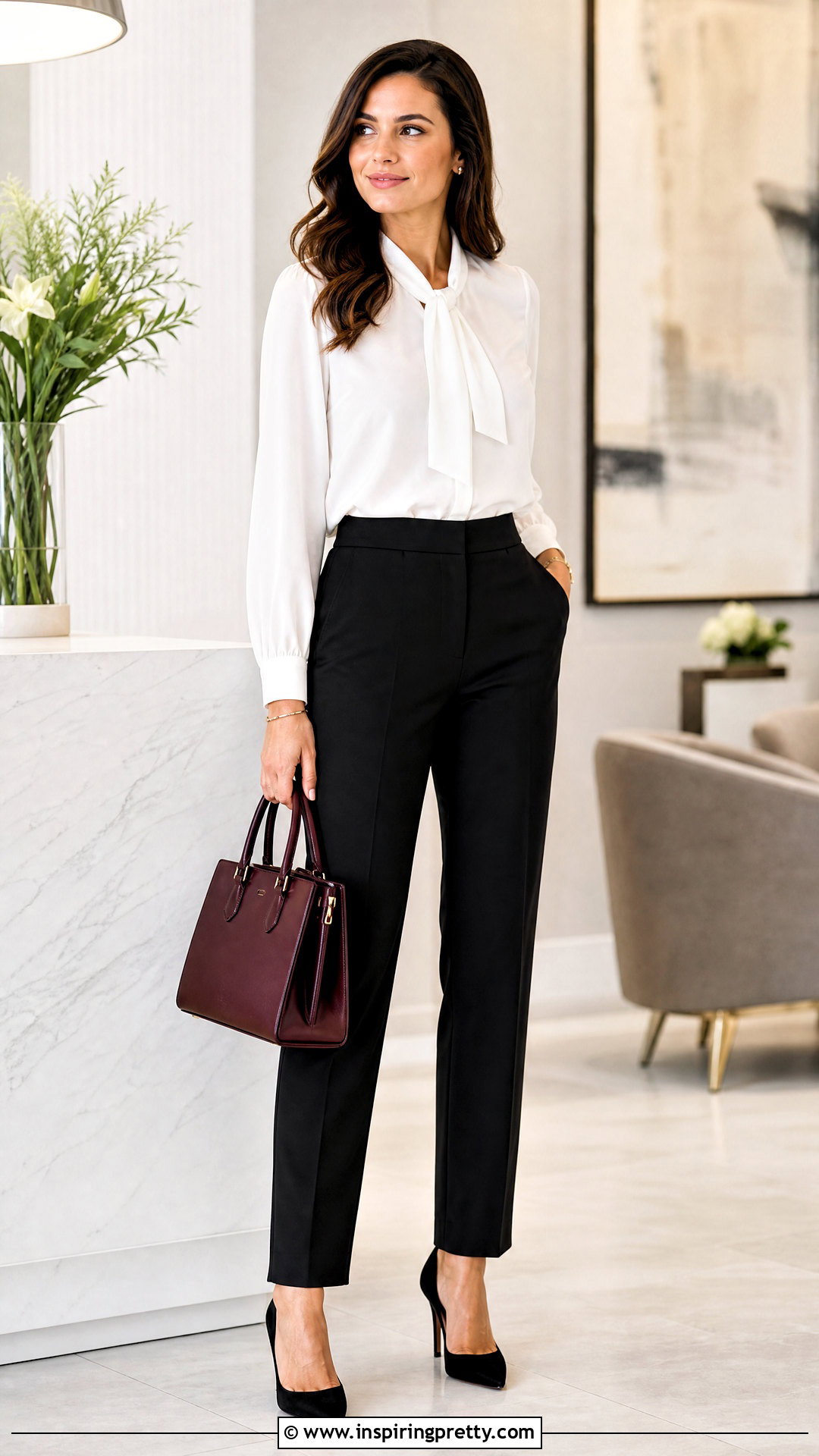 Black Trousers With White Blouse - 50 trouser and top styles for ladies