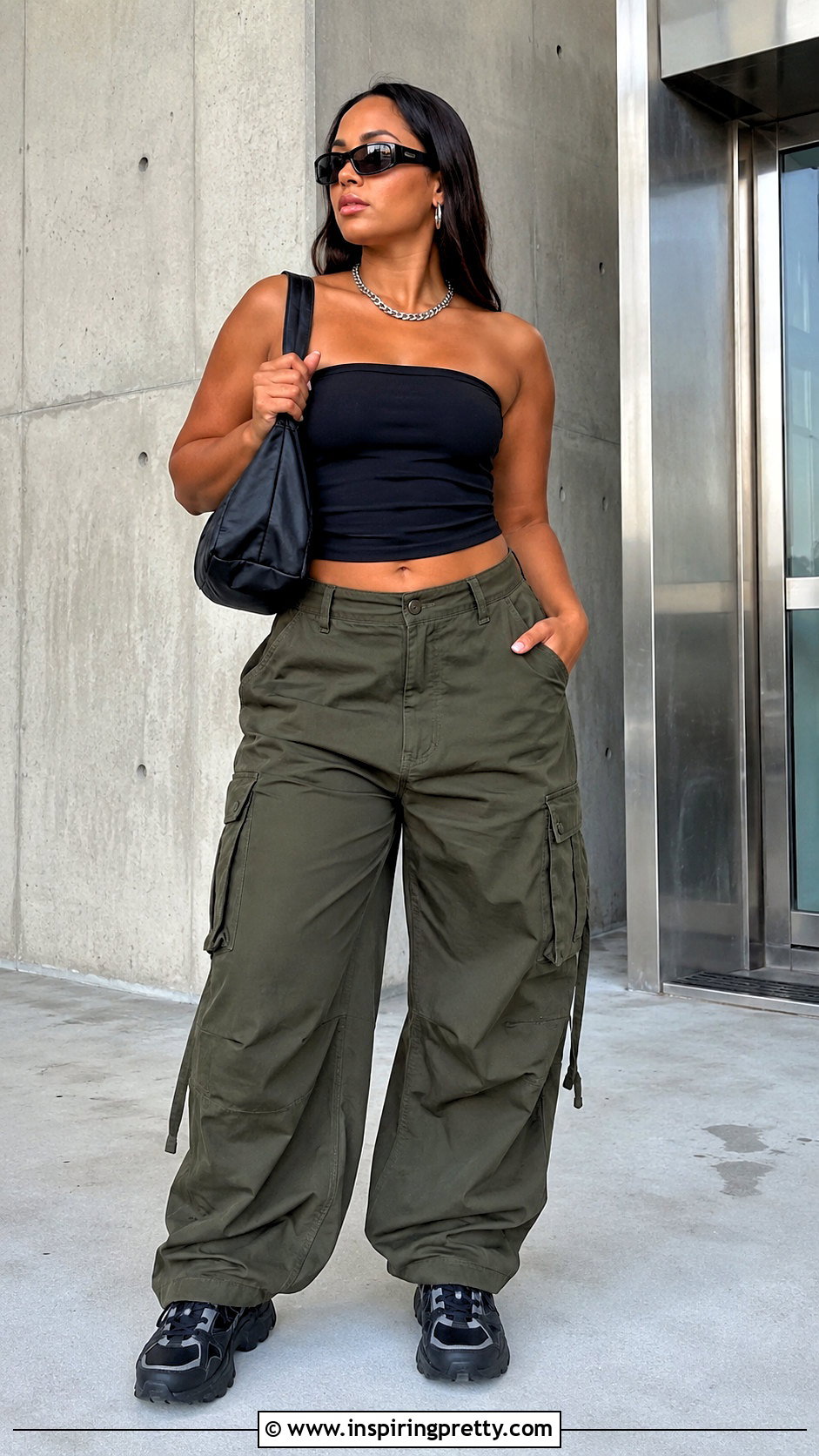 Black Tube Top With Cargo Pants - 25 early 2000s tube tops