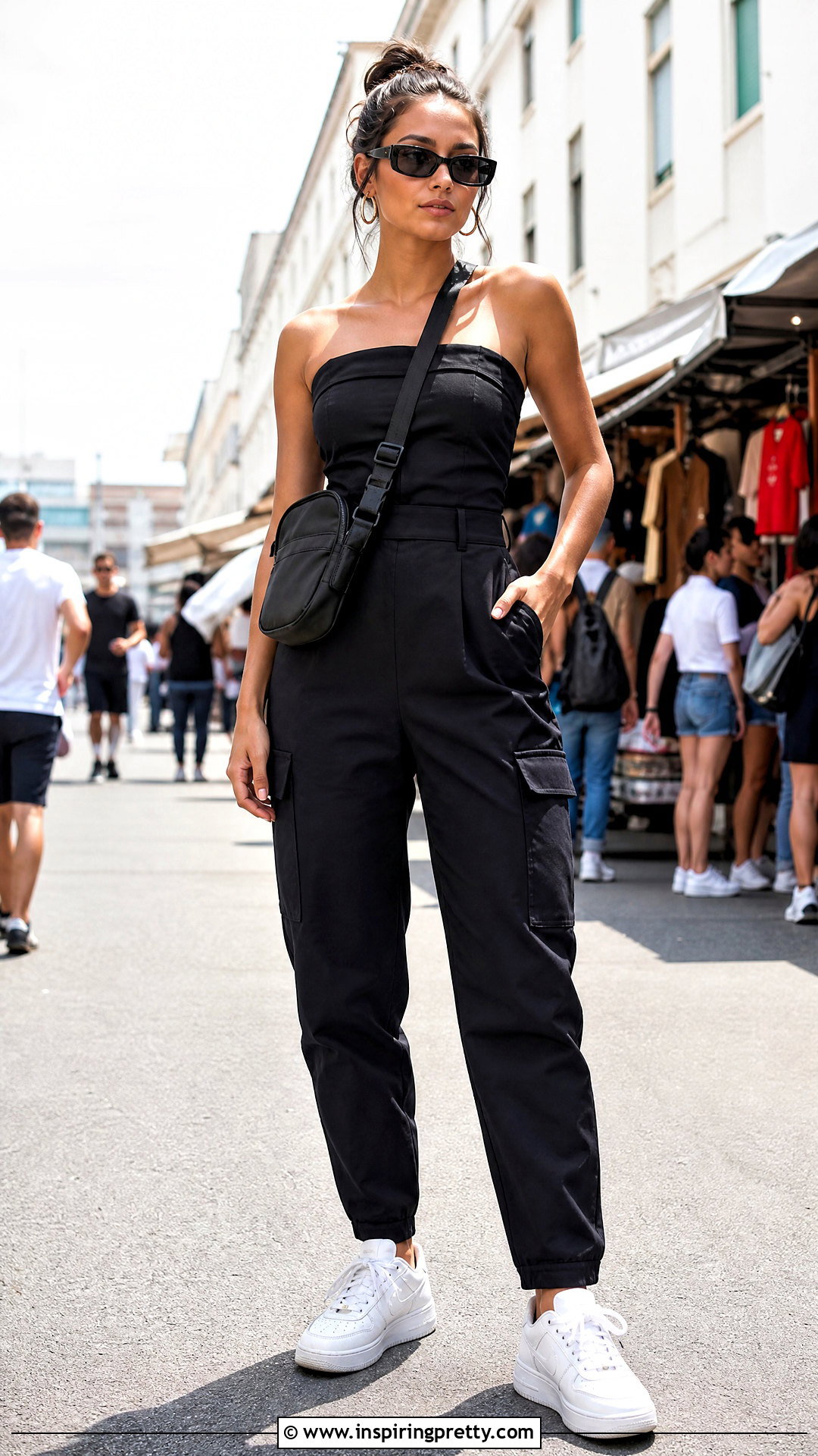 Black Utility Tube Top Jumpsuit - 25 Black Tube Top Jumpsuits