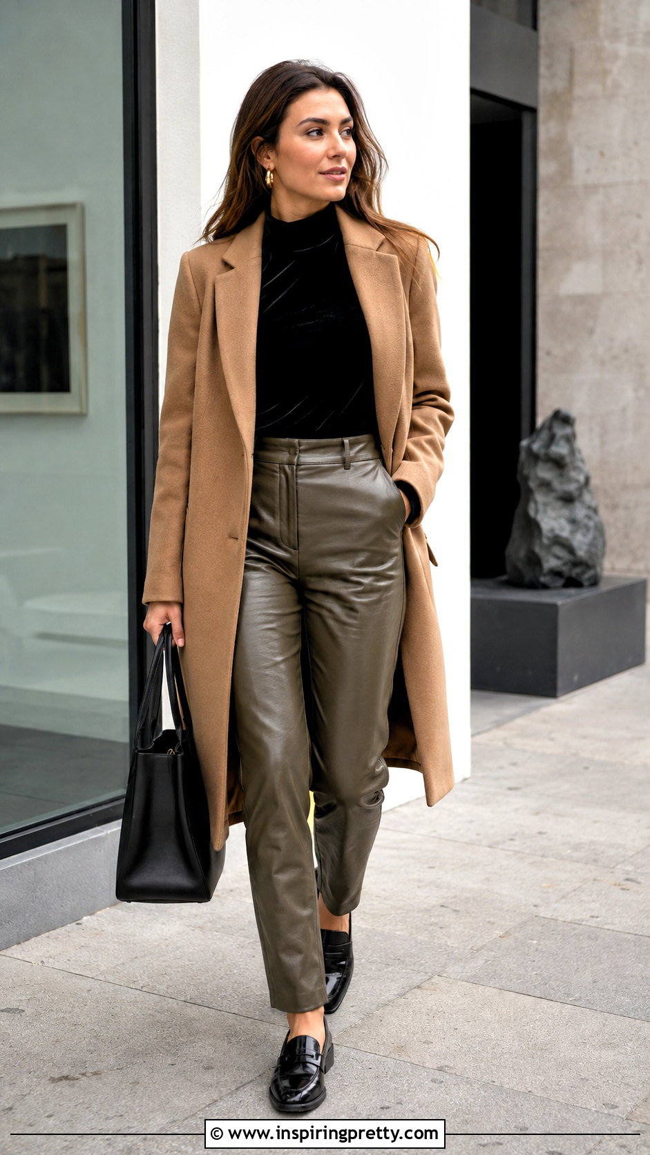 Black Velvet Top With Olive Leather Pants - 25 velvet top leather pants