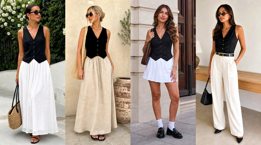 50 Black Vest Top Outfit Ideas for Polished Everyday Style