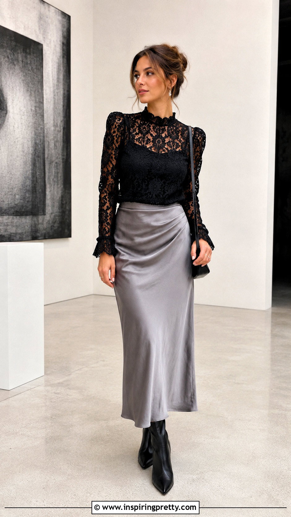 Black Zimmermann Lace Top With Silk Slip Skirt - 20 zimmermann lace top outfit ideas