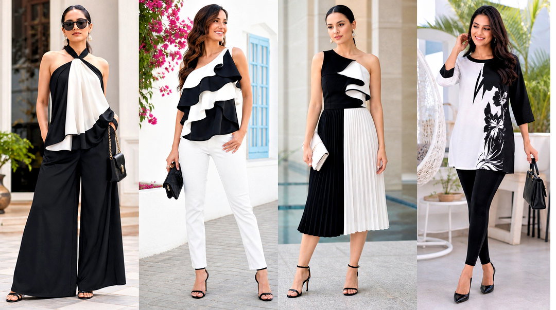 20 Black and White Designer Tops Outfit Ideas to Try Now